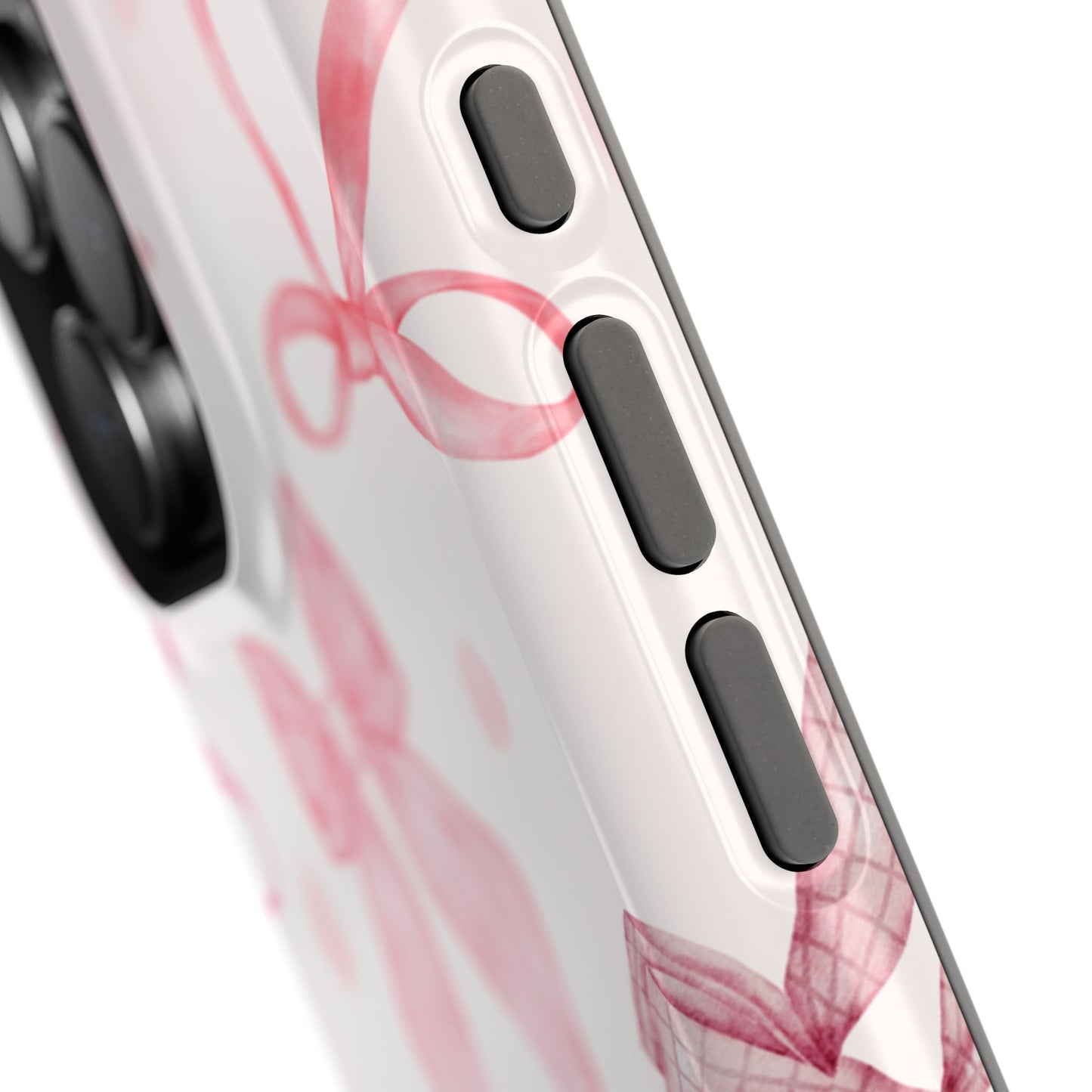 Sweet Pink Bow Coquette Pattern Phone Case – MagSafe Compatible for iPhone & Samsung Galaxy