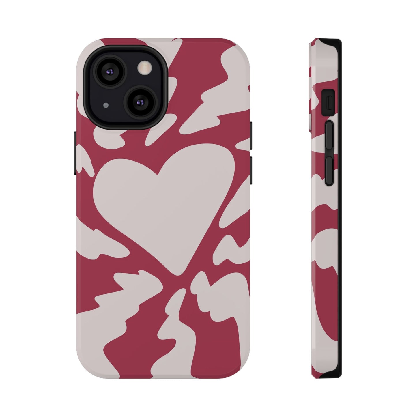 Bold Heartburst Abstract Phone Case – MagSafe Compatible for iPhone & Samsung Galaxy