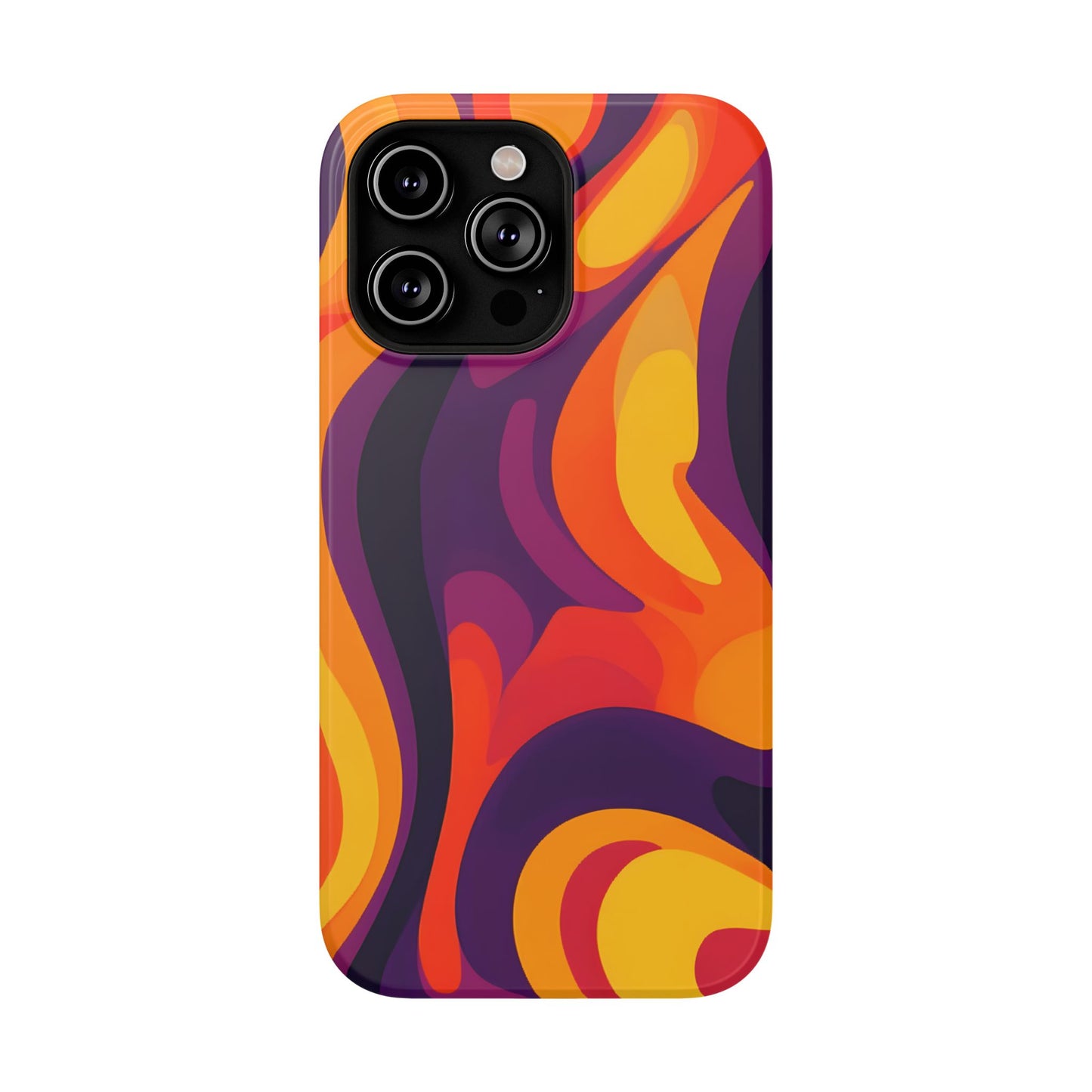 Fiery Abstract Swirls Phone Case – MagSafe Compatible for iPhone & Samsung Galaxy