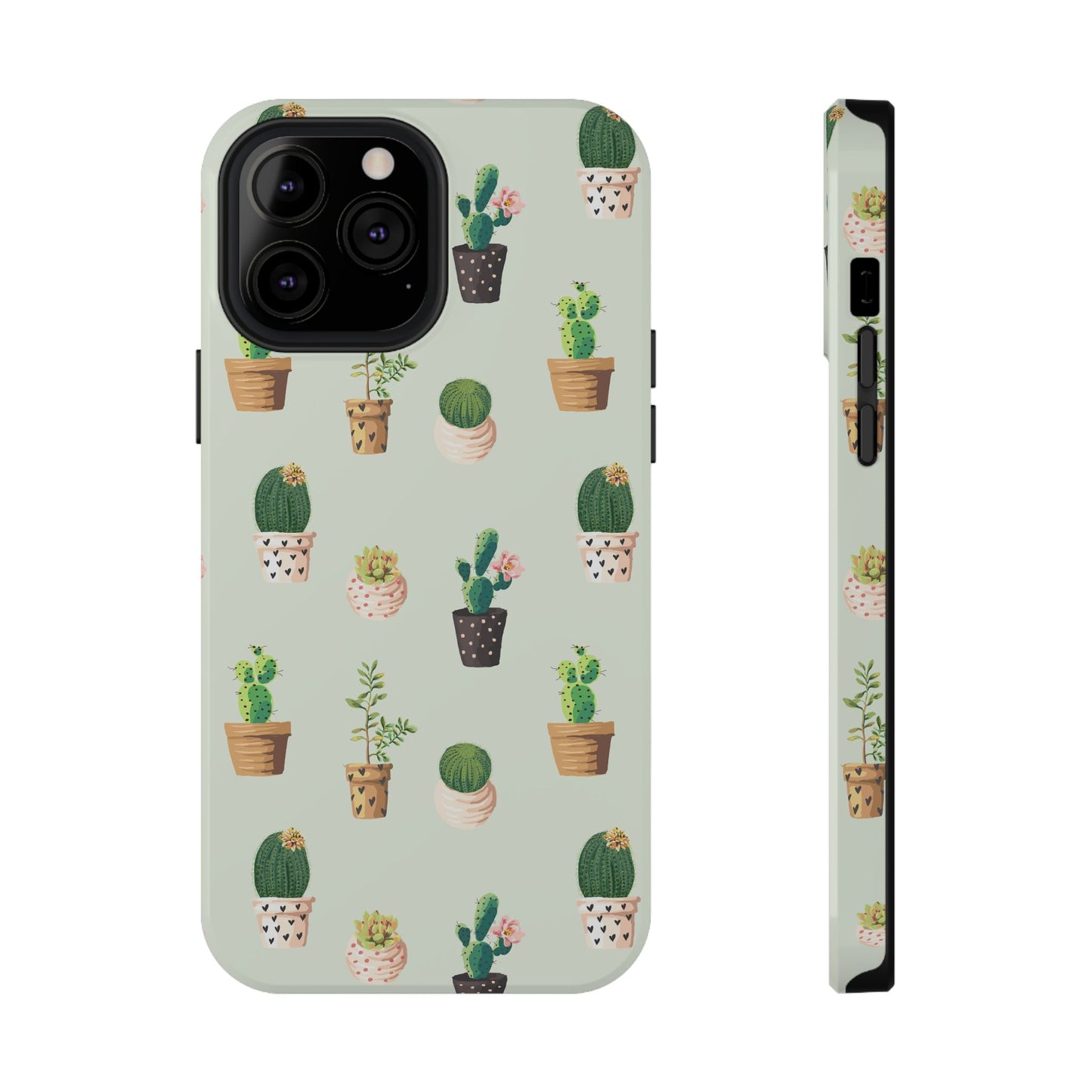 Desert Bloom Cactus Phone Case – Cute Succulent Print, MagSafe Compatible for iPhone & Samsung Galaxy