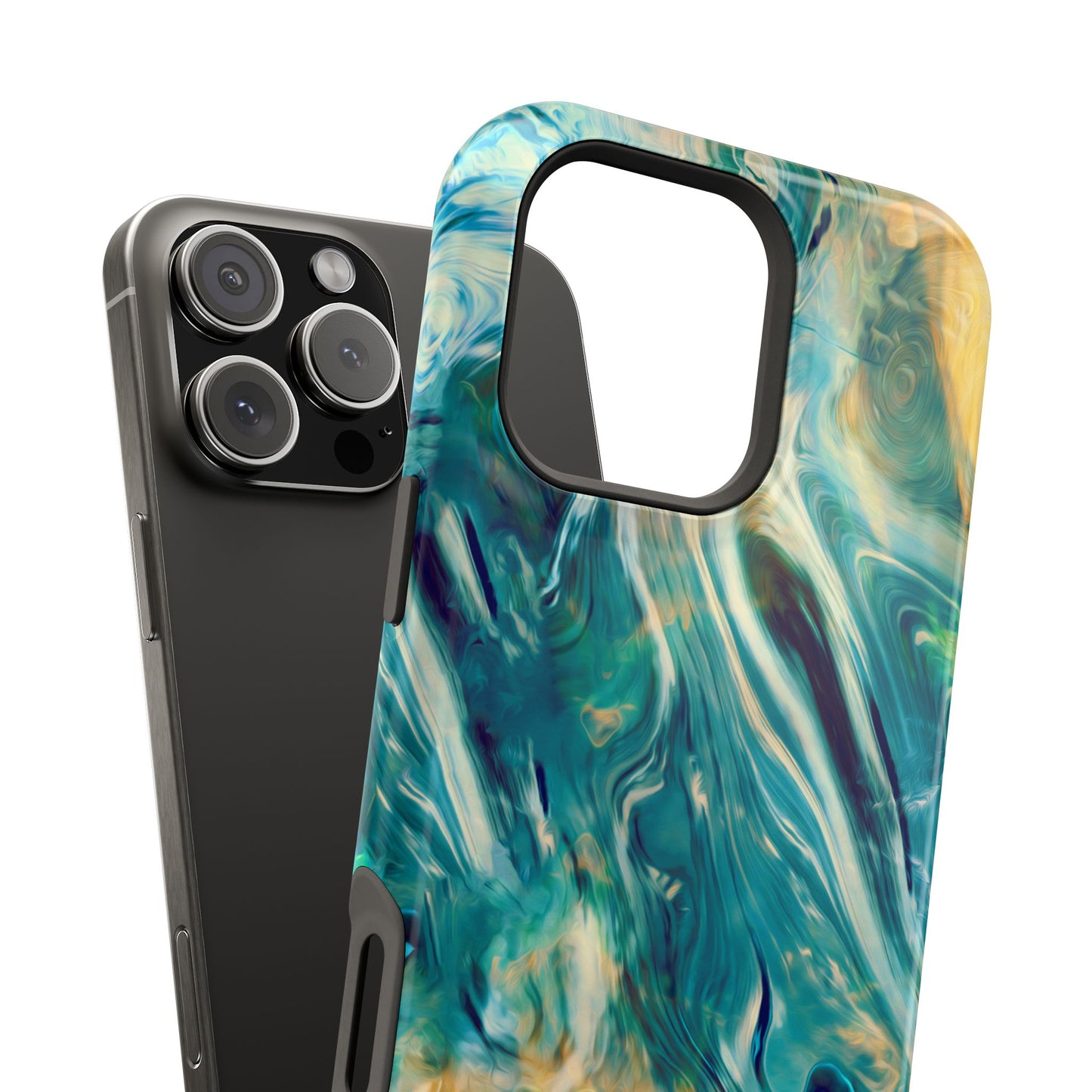 Oceanic Flow Abstract Phone Case – MagSafe Compatible for iPhone & Samsung Galaxy