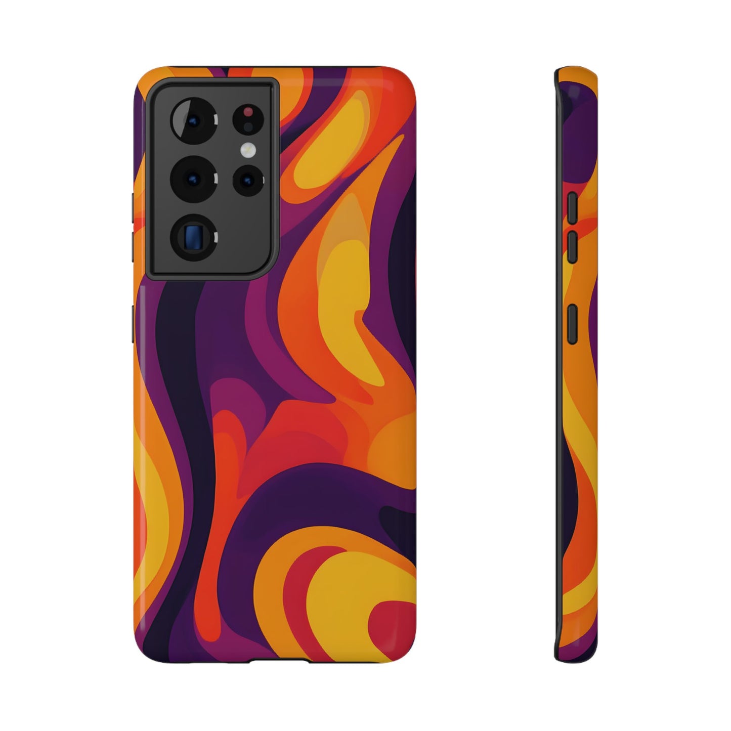 Fiery Abstract Swirls Phone Case – MagSafe Compatible for iPhone & Samsung Galaxy
