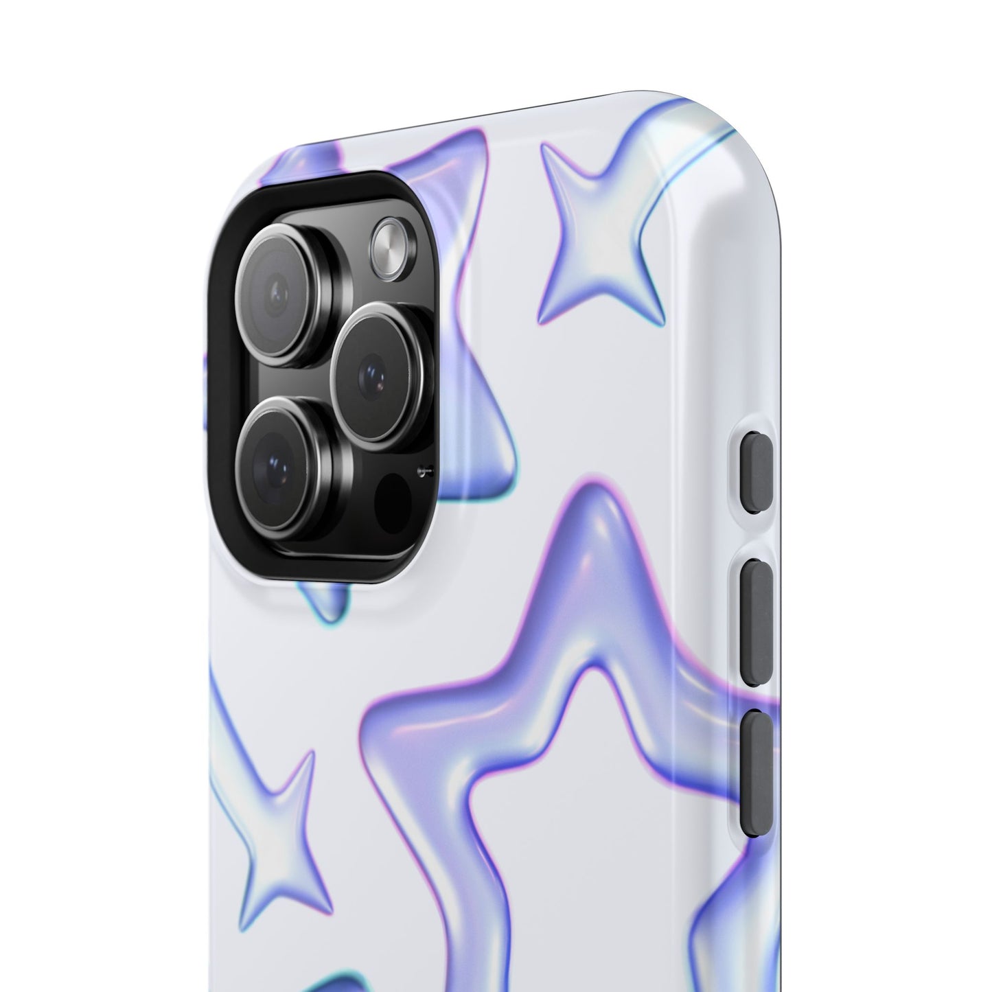 Y2K Iridescent Jelly Star Pattern Phone Case – MagSafe Compatible for iPhone & Samsung Galaxy
