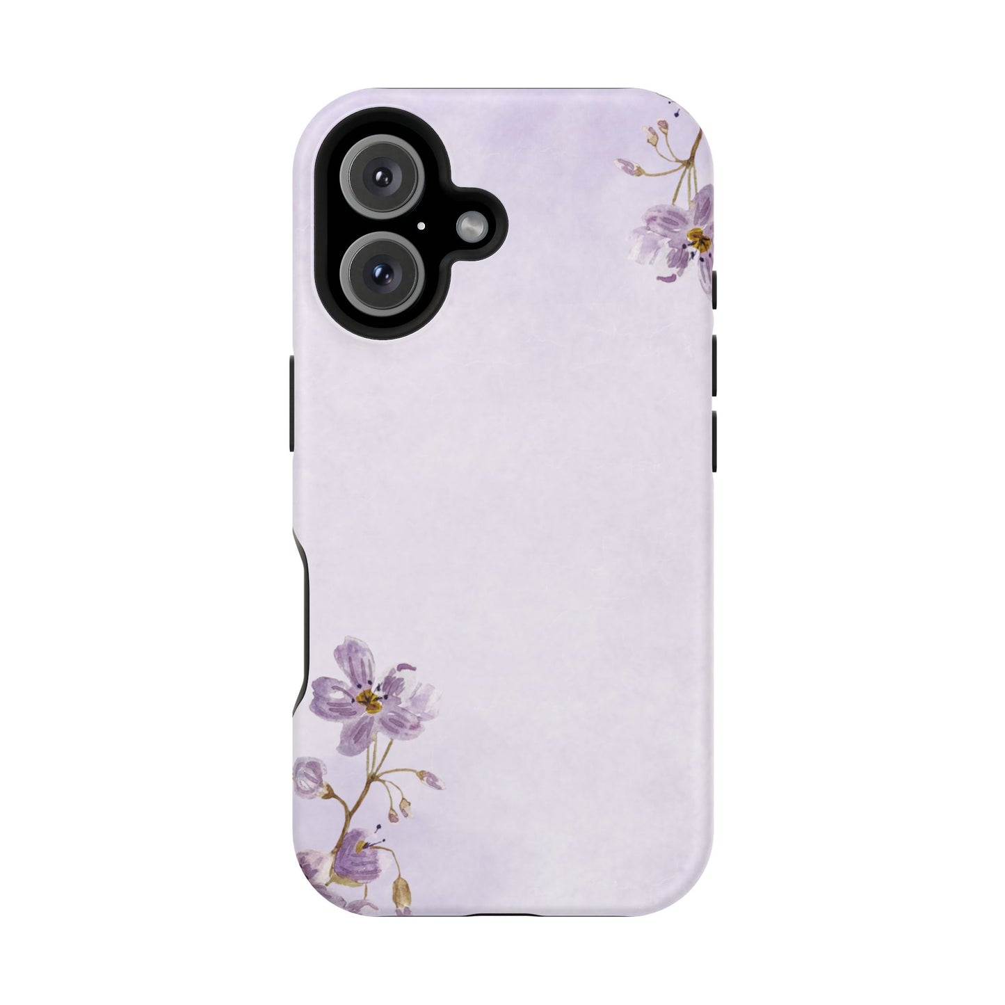 Lavender Blossom Minimal Floral Phone Case – MagSafe Compatible for iPhone & Samsung Galaxy