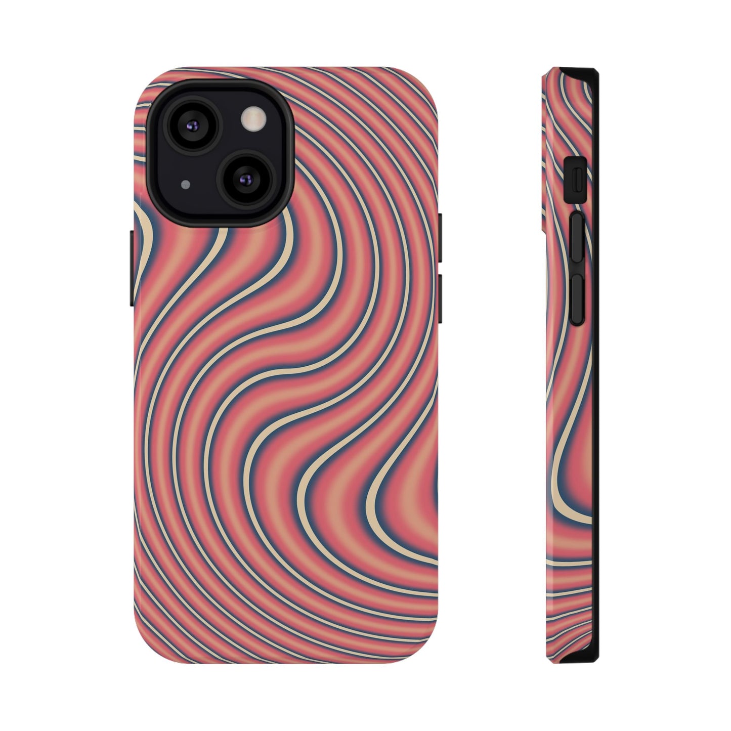 Hypnotic Wave Optical Illusion Phone Case – MagSafe Compatible for iPhone & Samsung Galaxy