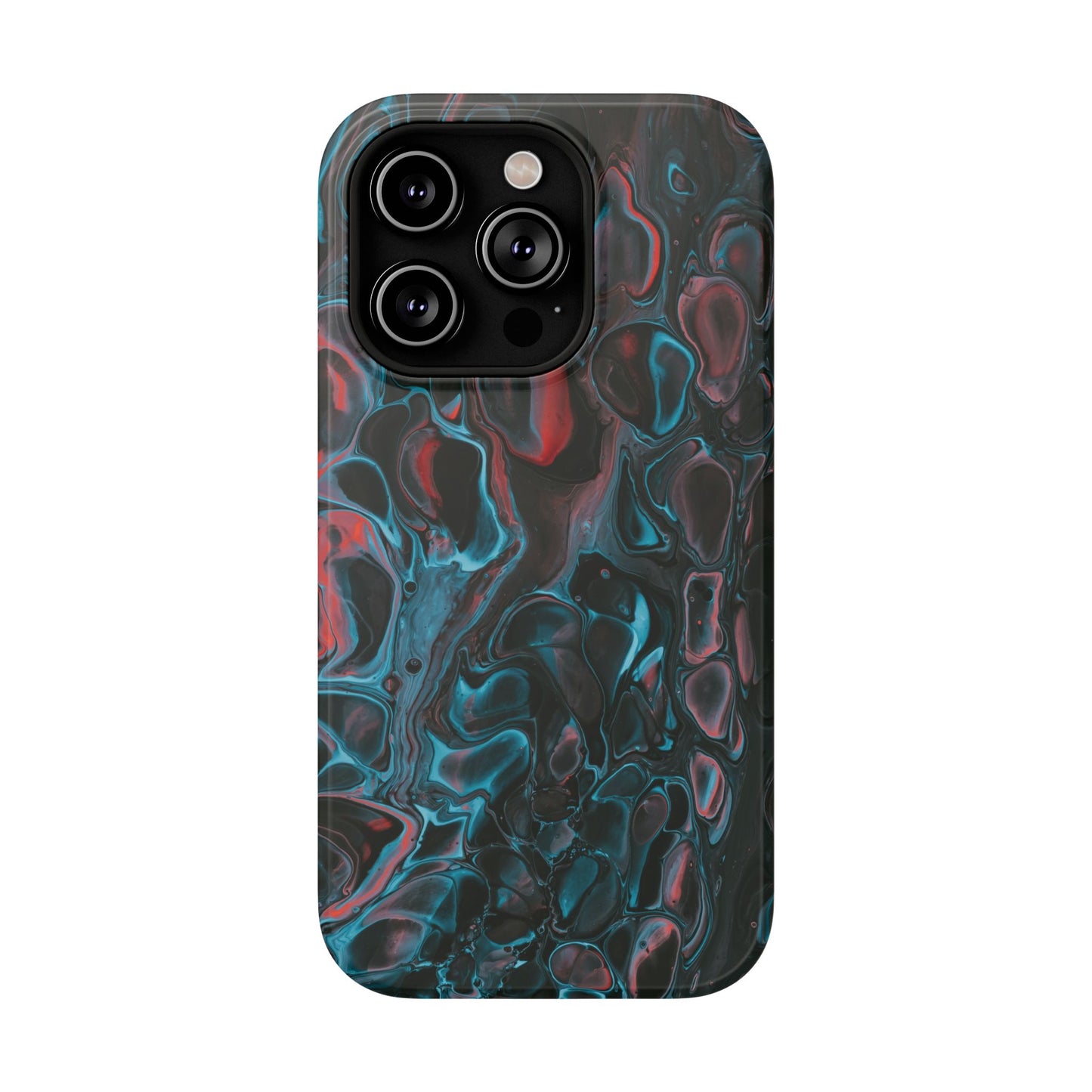 Dark Abyss Iridescent Texture Phone Case – MagSafe Compatible for iPhone & Samsung Galaxy