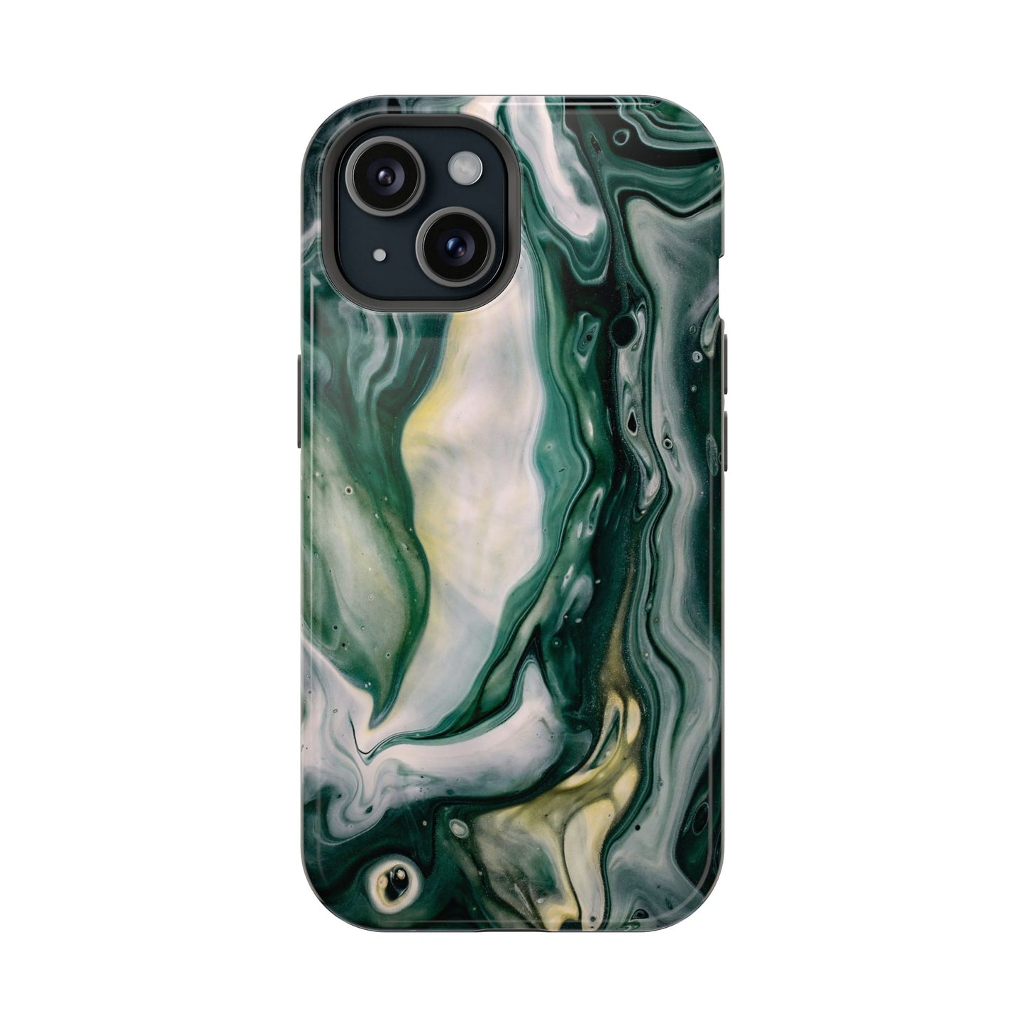 Mystic Forest Marble Swirl Phone Case – MagSafe Compatible for iPhone & Samsung Galaxy