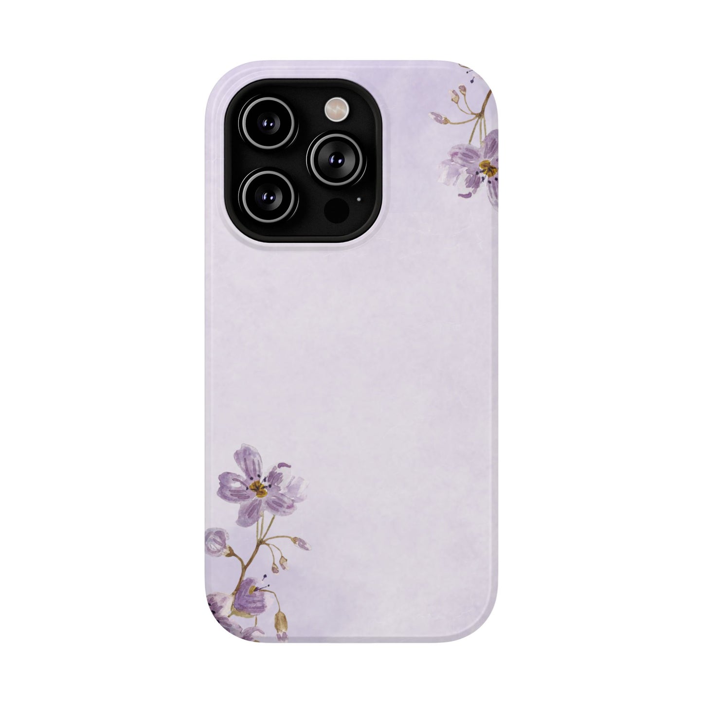 Lavender Blossom Minimal Floral Phone Case – MagSafe Compatible for iPhone & Samsung Galaxy