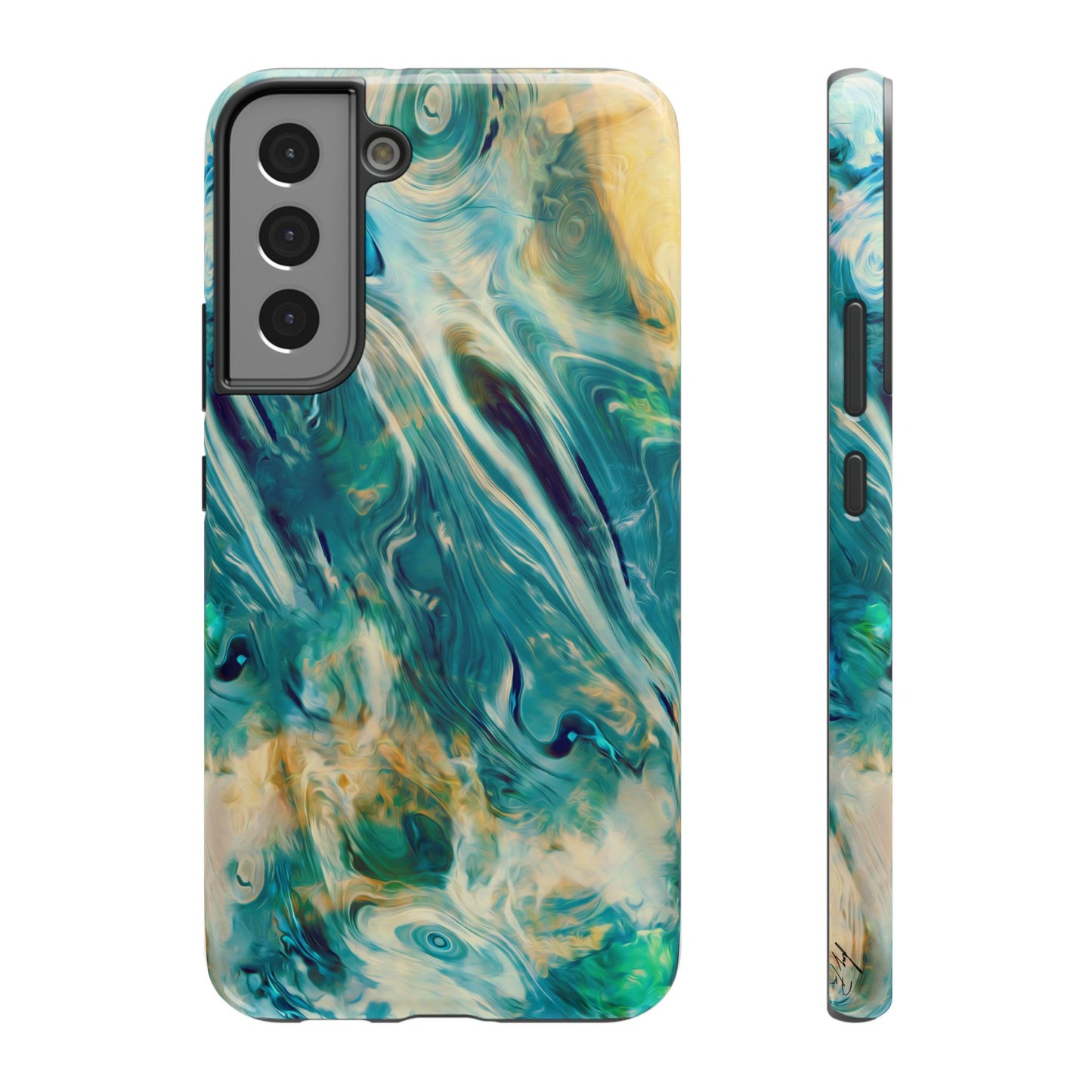 Oceanic Flow Abstract Phone Case – MagSafe Compatible for iPhone & Samsung Galaxy