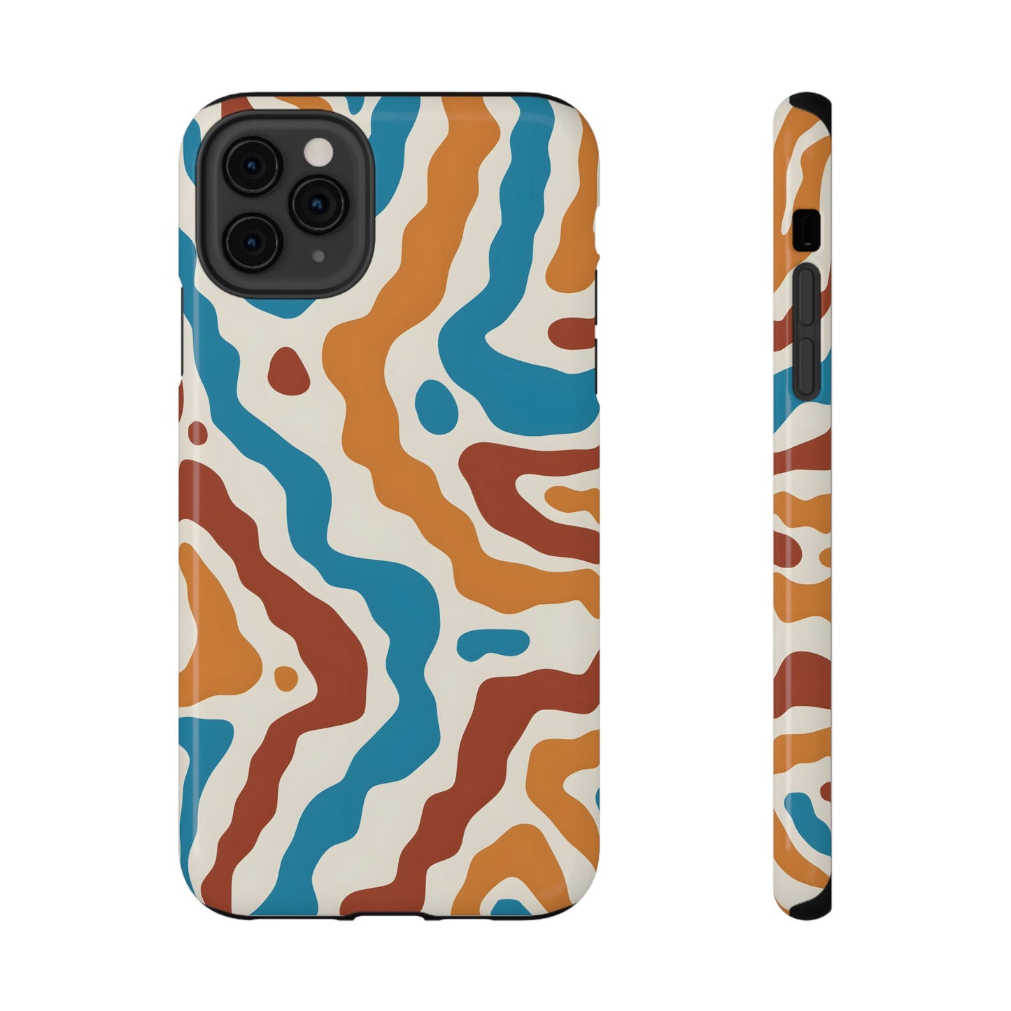 Abstract Retro Wave Phone Case – MagSafe Compatible for iPhone & Samsung Galaxy