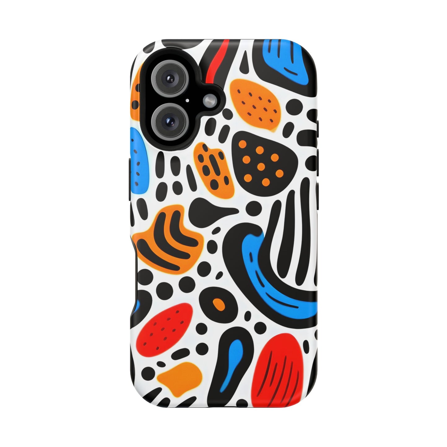 Colorful Abstract Doodle Phone Case – MagSafe Compatible for iPhone & Samsung Galaxy