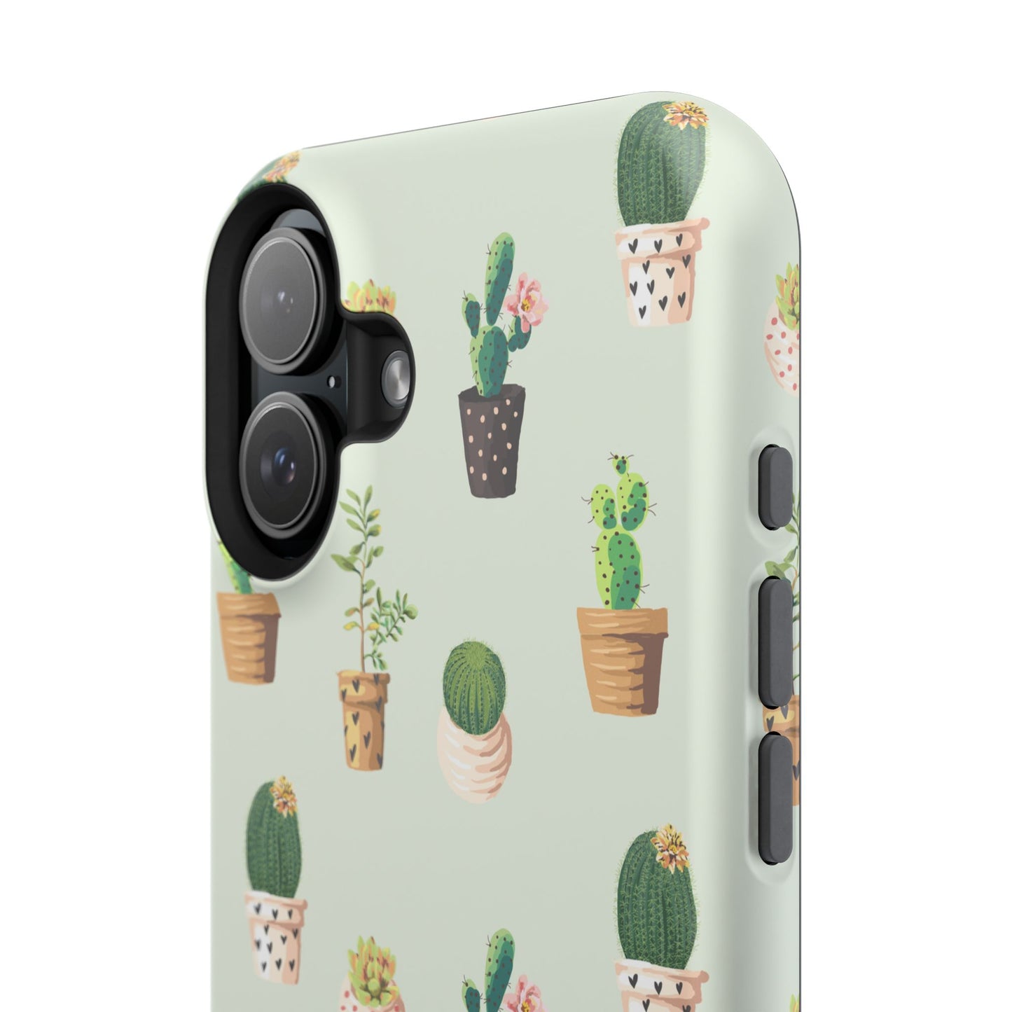 Desert Bloom Cactus Phone Case – Cute Succulent Print, MagSafe Compatible for iPhone & Samsung Galaxy