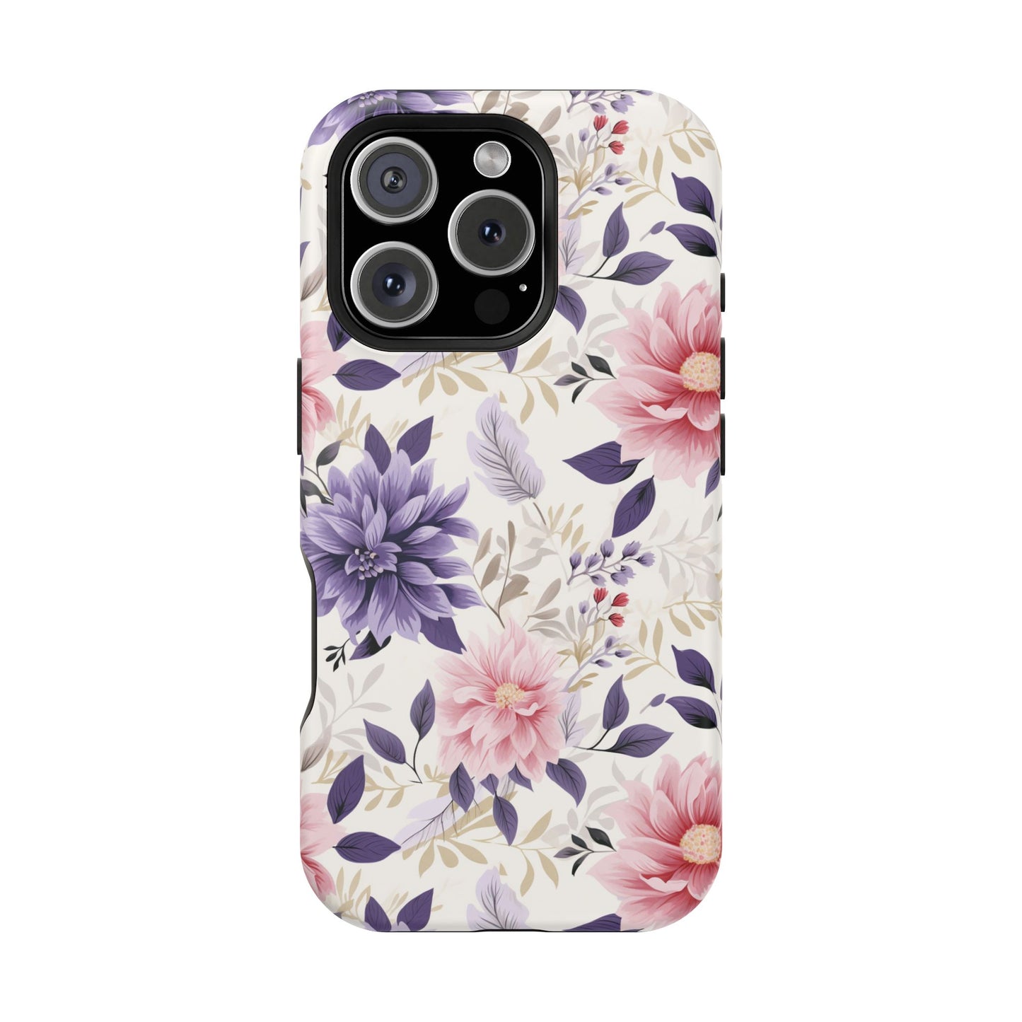 Elegant Vintage Floral Phone Case – MagSafe Compatible for iPhone & Samsung Galaxy