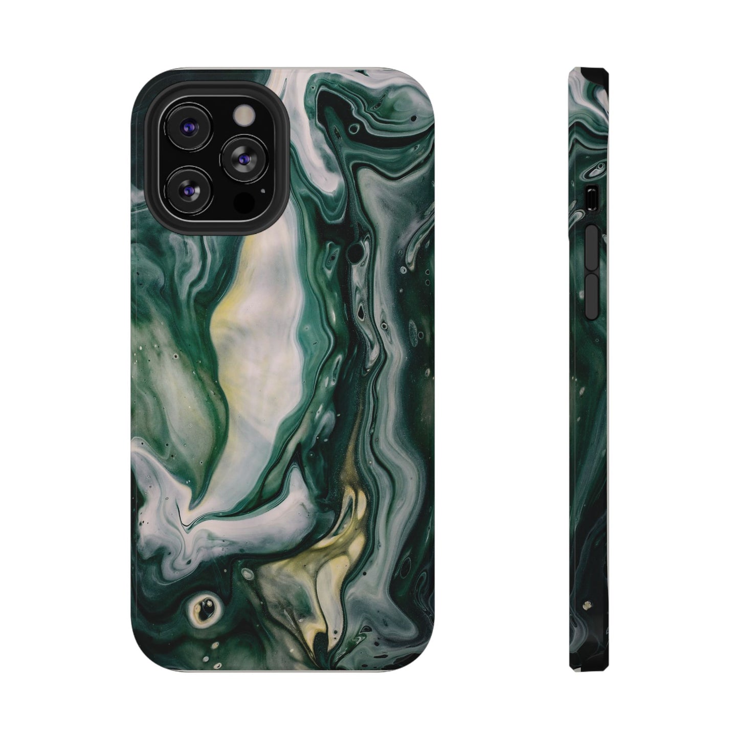 Mystic Forest Marble Swirl Phone Case – MagSafe Compatible for iPhone & Samsung Galaxy