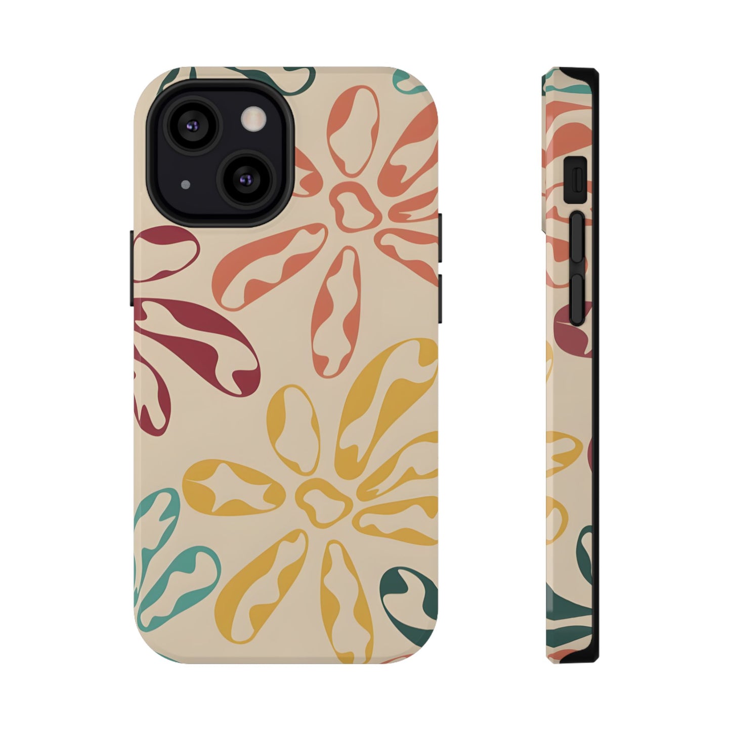 Retro Groovy Floral Phone Case – MagSafe Compatible for iPhone & Samsung Galaxy