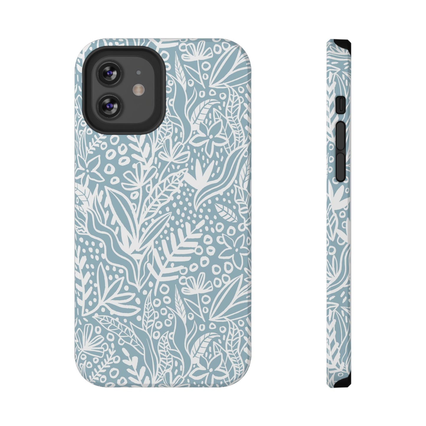 Boho Botanical Doodle Phone Case – MagSafe Compatible for iPhone & Samsung Galaxy