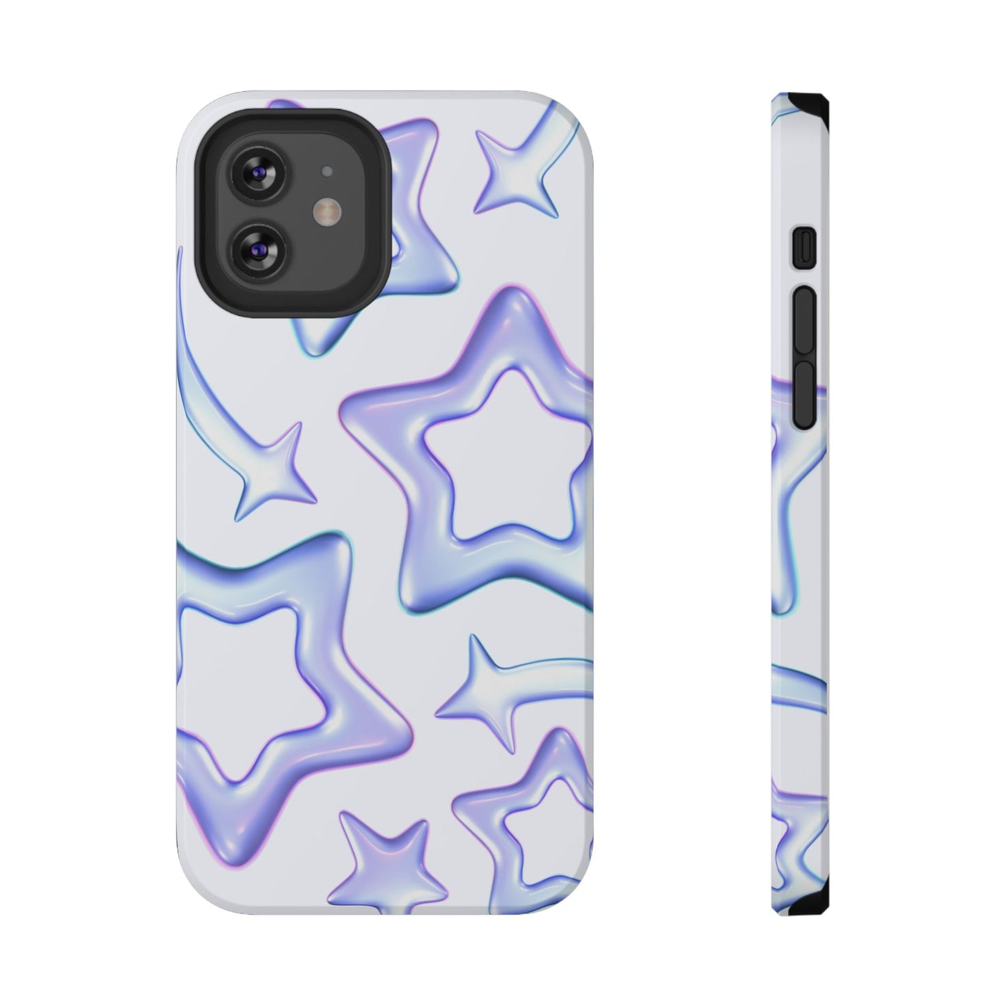 Y2K Iridescent Jelly Star Pattern Phone Case – MagSafe Compatible for iPhone & Samsung Galaxy