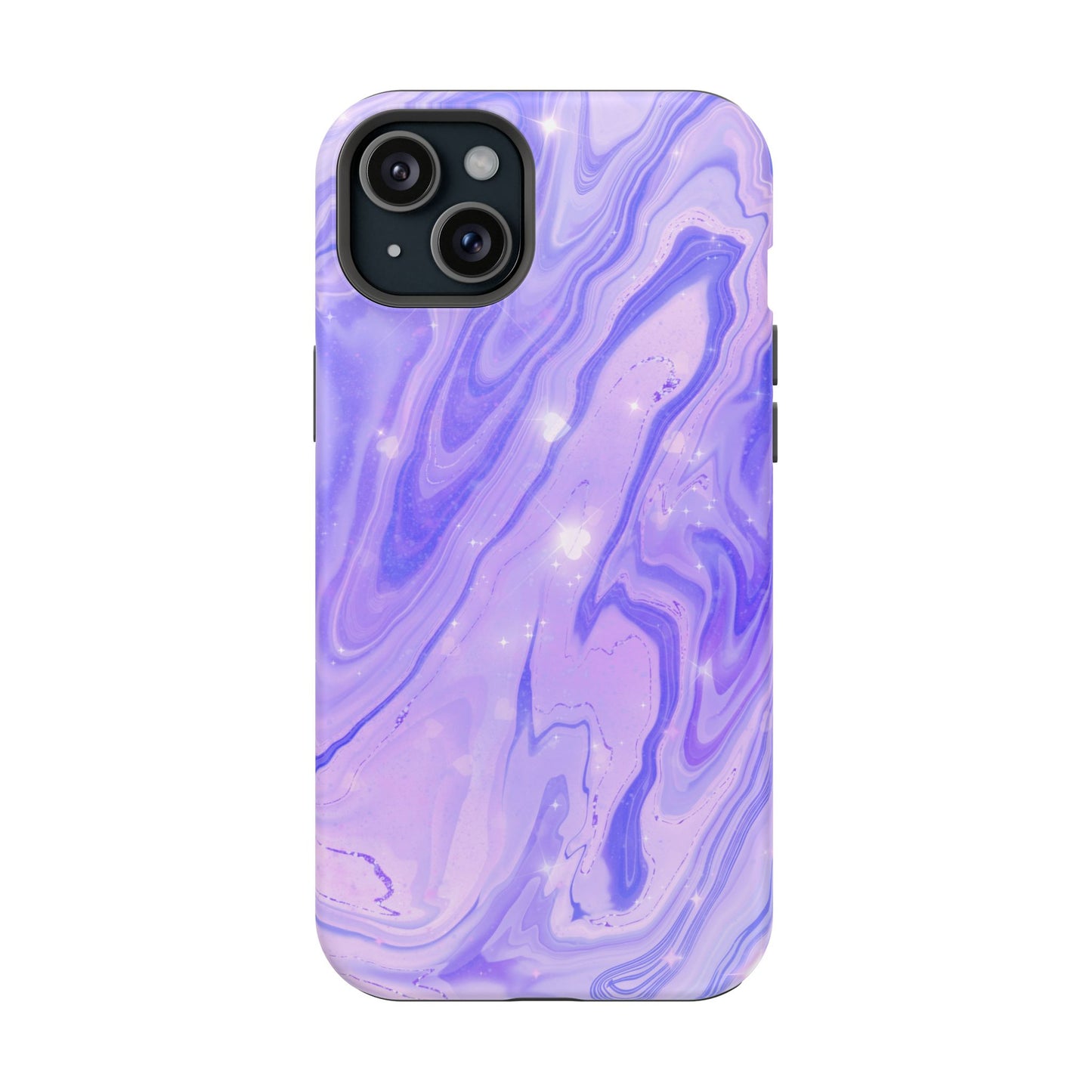 Lavender Marble Swirl Galaxy Phone Case – MagSafe Compatible for iPhone & Samsung Galaxy