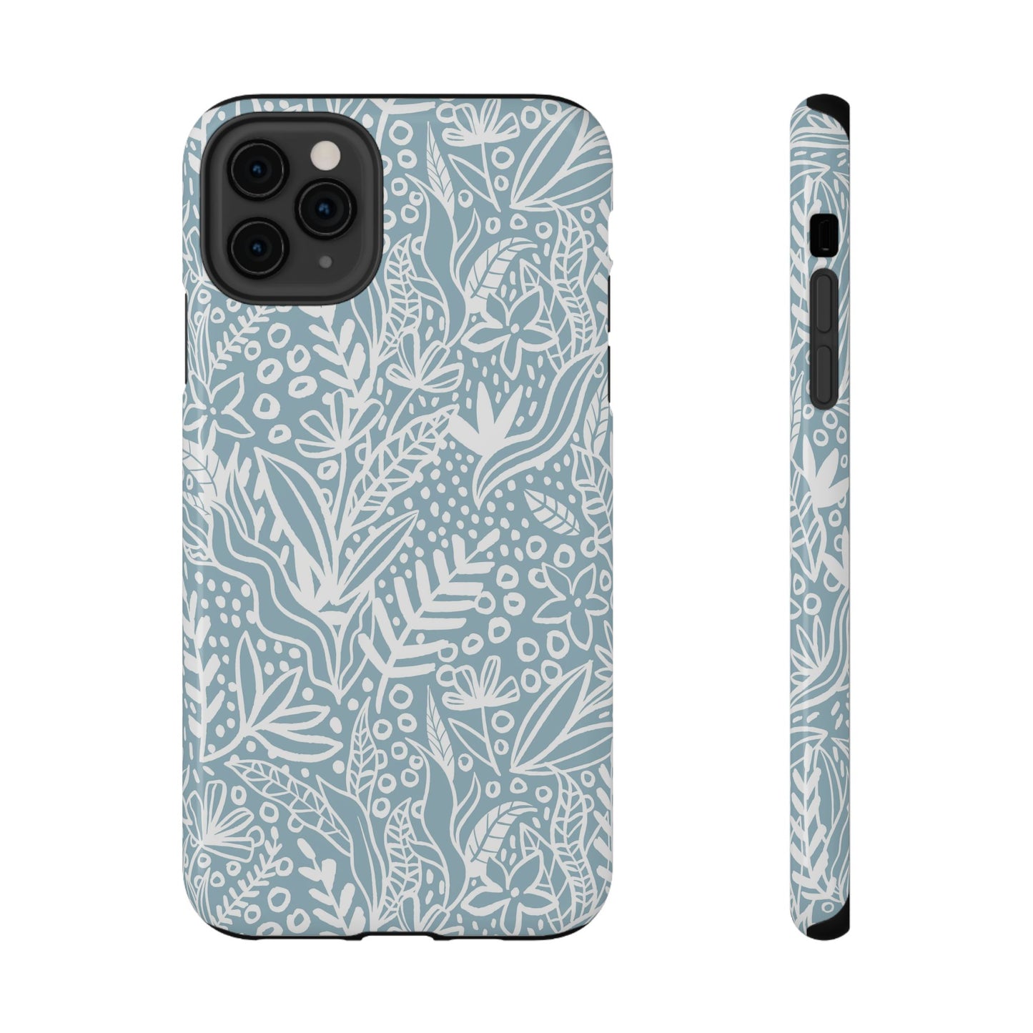 Boho Botanical Doodle Phone Case – MagSafe Compatible for iPhone & Samsung Galaxy