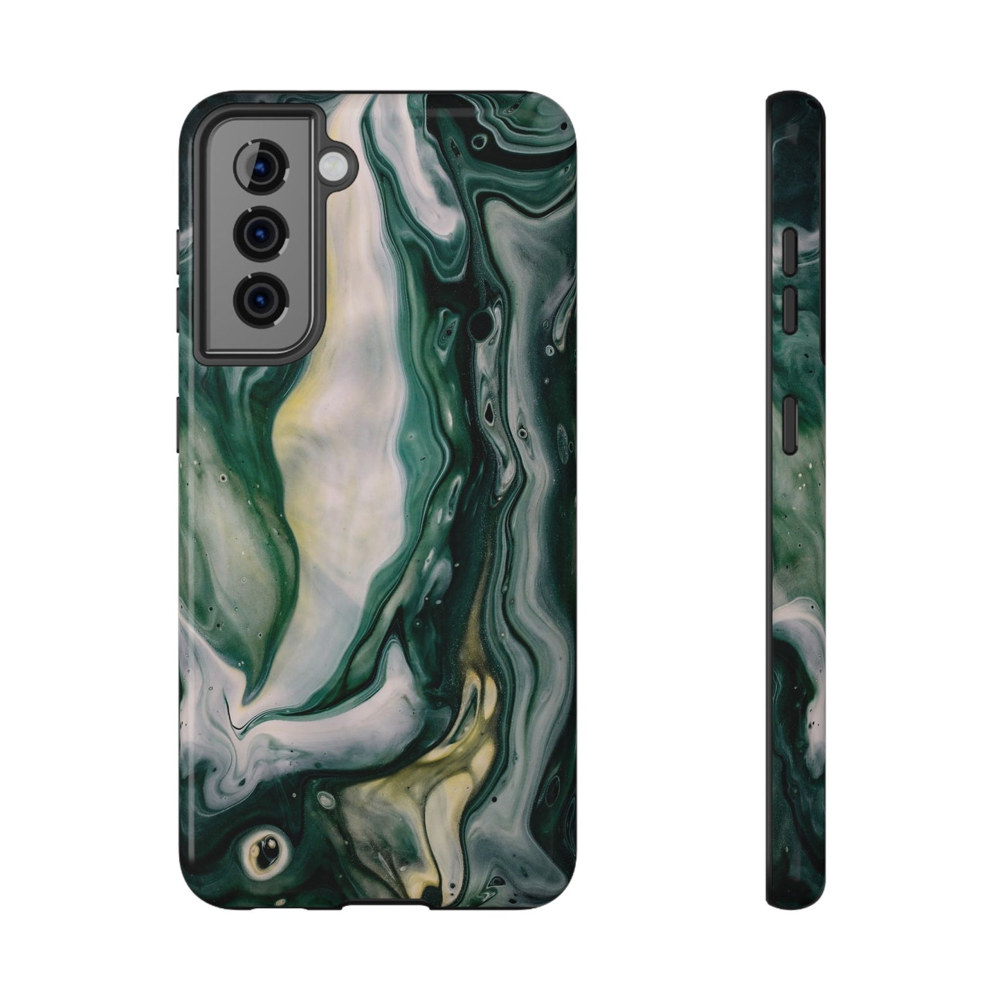Mystic Forest Marble Swirl Phone Case – MagSafe Compatible for iPhone & Samsung Galaxy