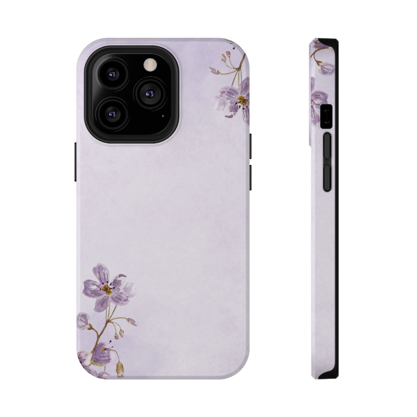 Lavender Blossom Minimal Floral Phone Case – MagSafe Compatible for iPhone & Samsung Galaxy