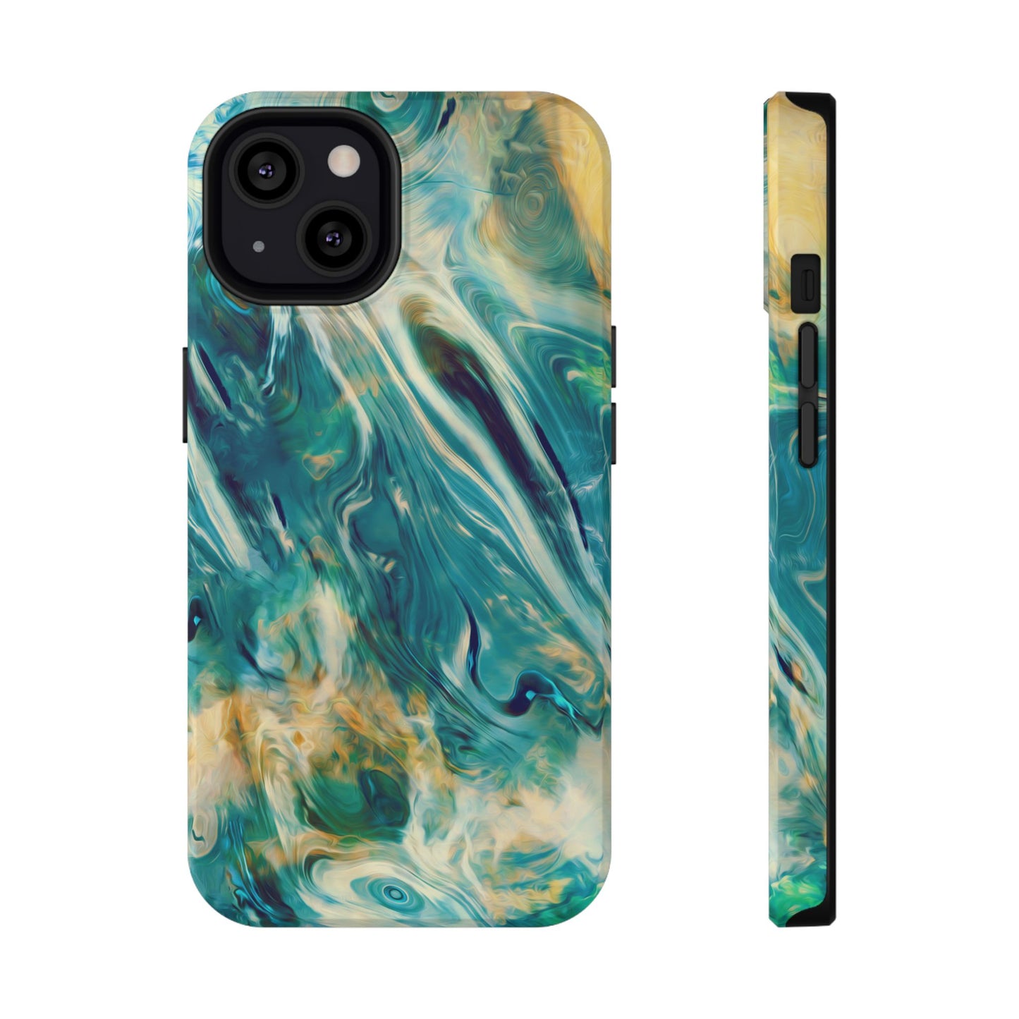 Oceanic Flow Abstract Phone Case – MagSafe Compatible for iPhone & Samsung Galaxy