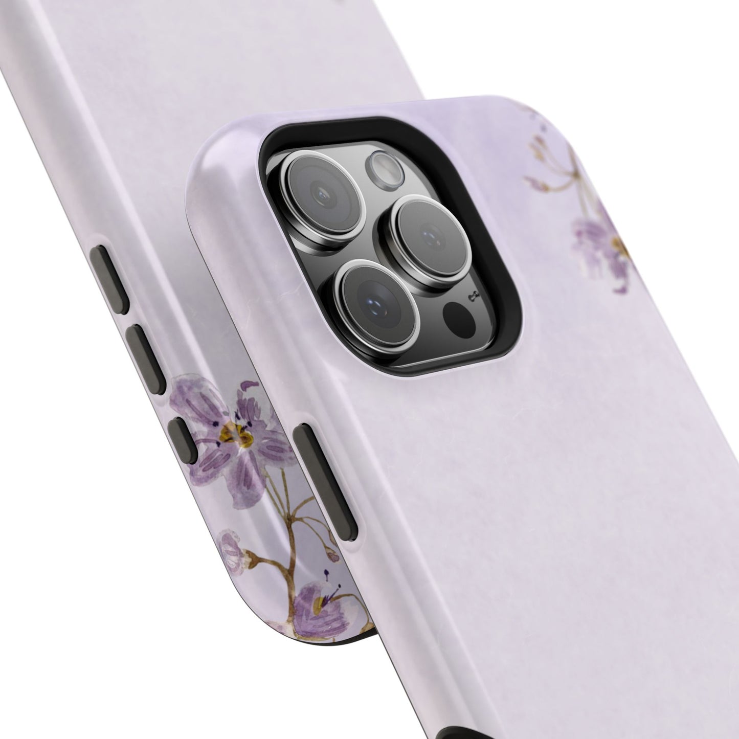 Lavender Blossom Minimal Floral Phone Case – MagSafe Compatible for iPhone & Samsung Galaxy