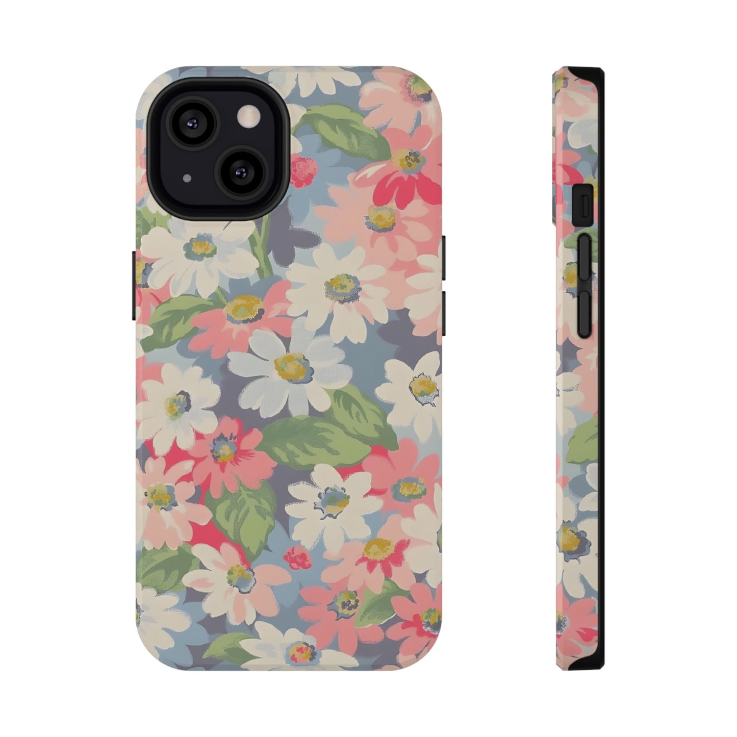 Vintage Floral Daisy Phone Case – MagSafe Compatible for iPhone & Samsung Galaxy