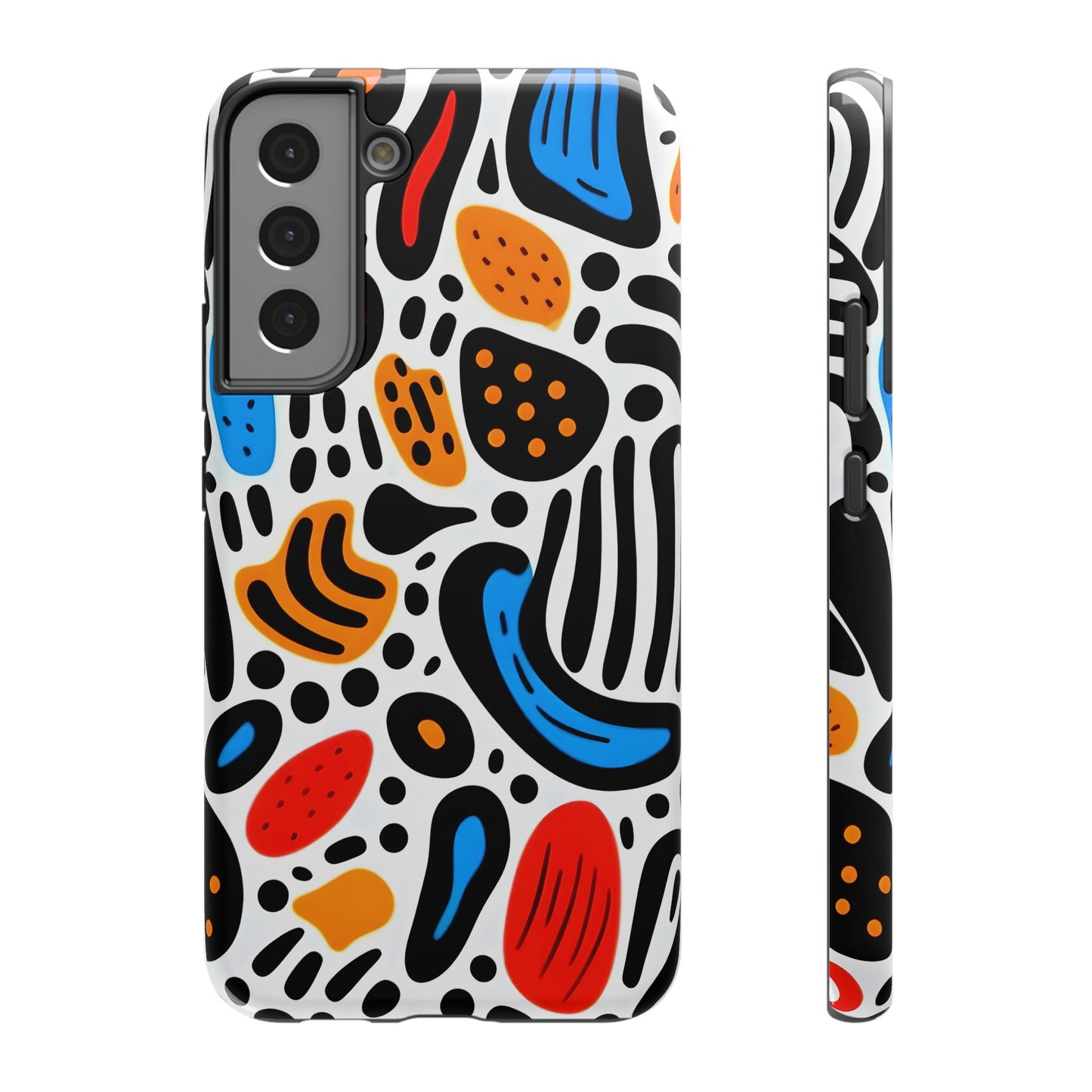 Colorful Abstract Doodle Phone Case – MagSafe Compatible for iPhone & Samsung Galaxy