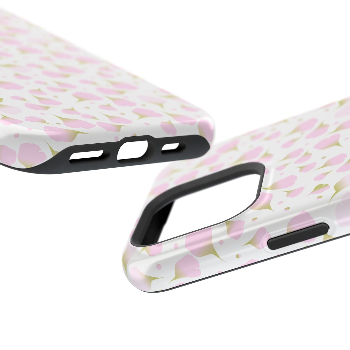 Soft Pink Petal Pattern Phone Case – MagSafe Compatible for iPhone & Samsung Galaxy