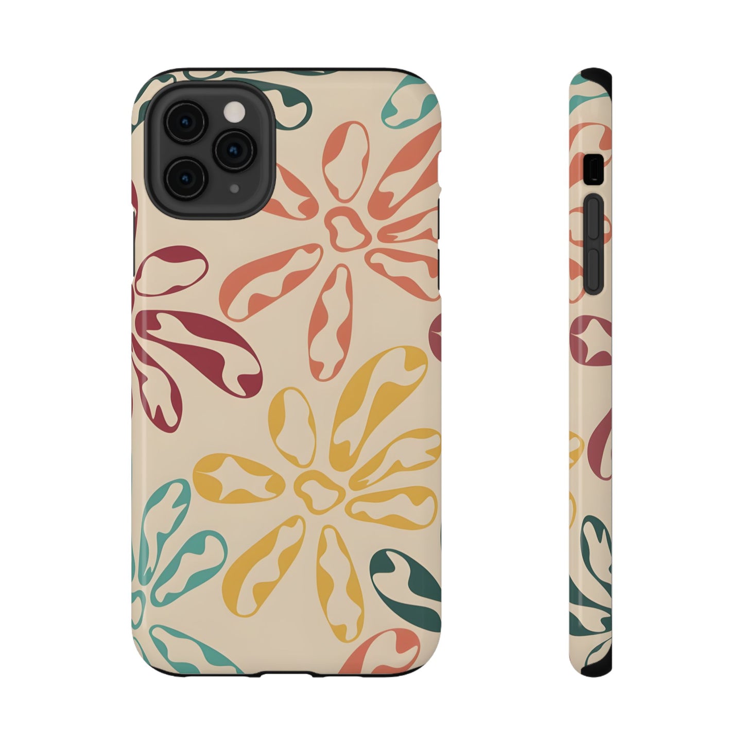 Retro Groovy Floral Phone Case – MagSafe Compatible for iPhone & Samsung Galaxy