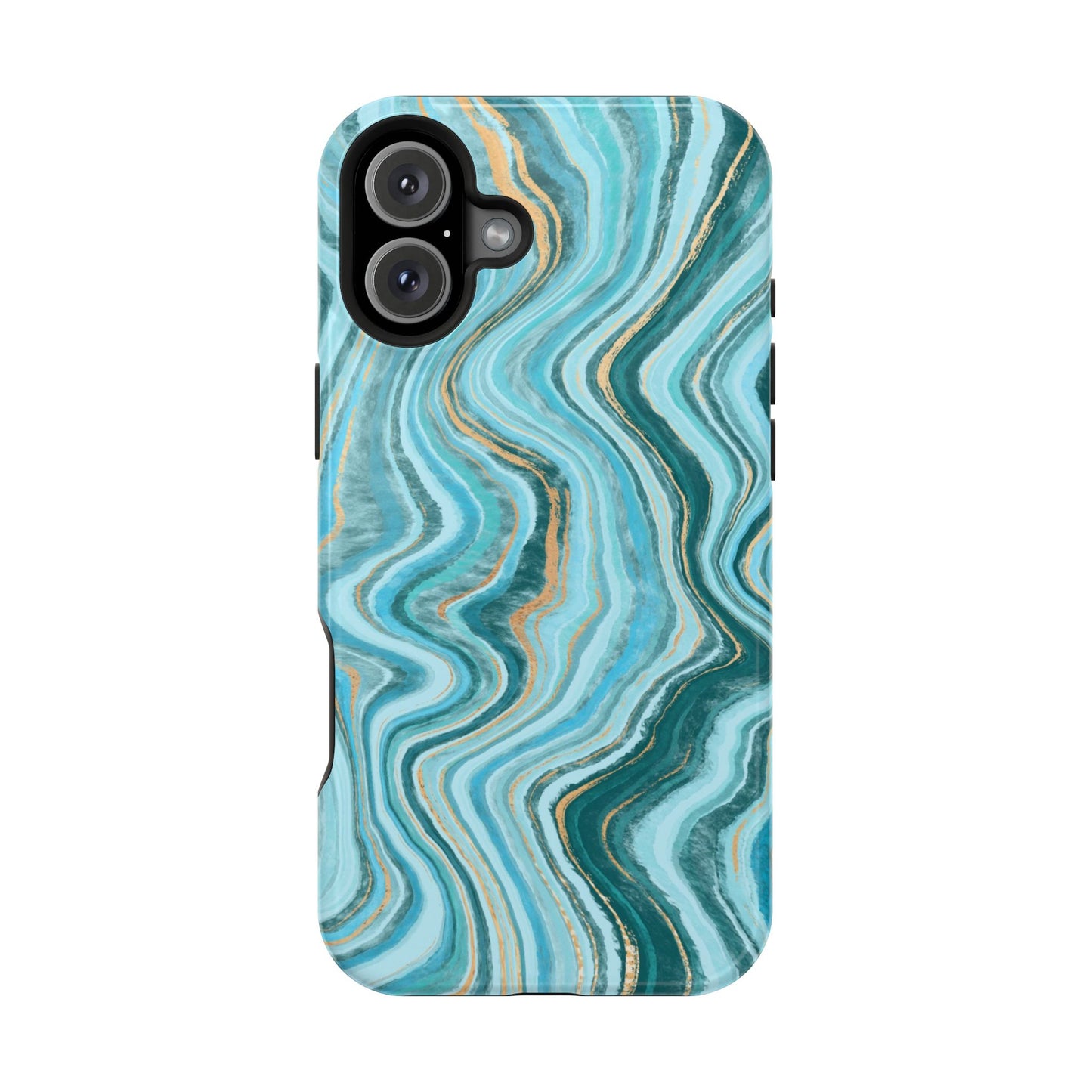 Ocean Agate Swirl Phone Case – MagSafe Compatible for iPhone & Samsung Galaxy