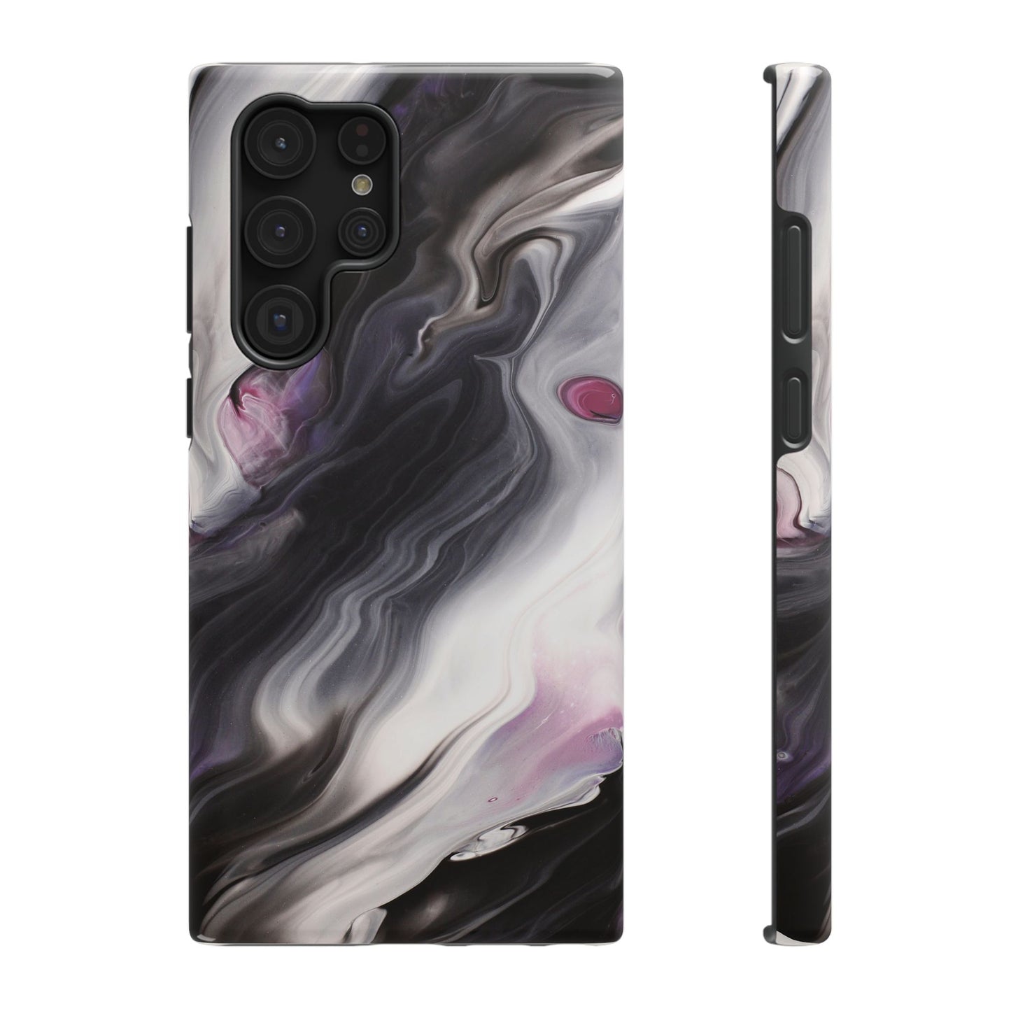 Galaxy Smoke Noir Marble Phone Case – MagSafe Compatible for iPhone & Samsung Galaxy