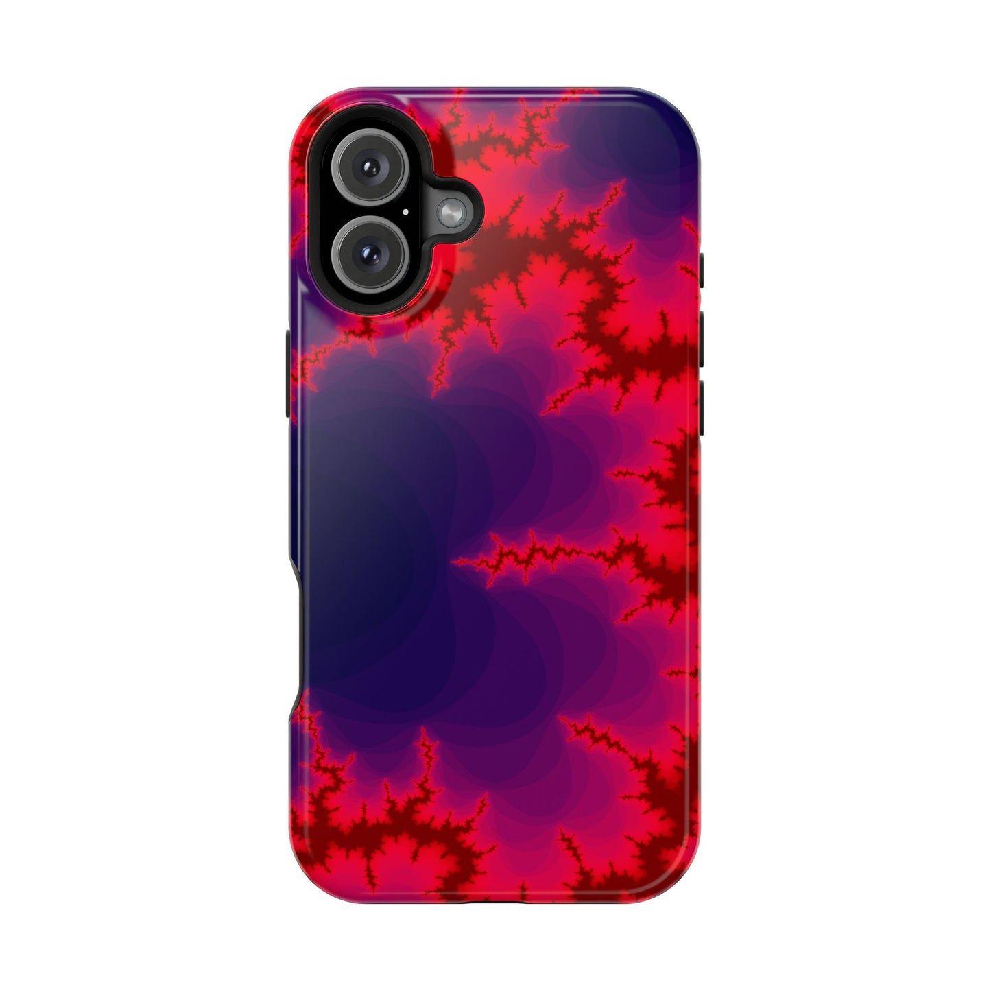 Neon Fractal Lightning Phone Case – MagSafe Compatible for iPhone & Samsung Galaxy