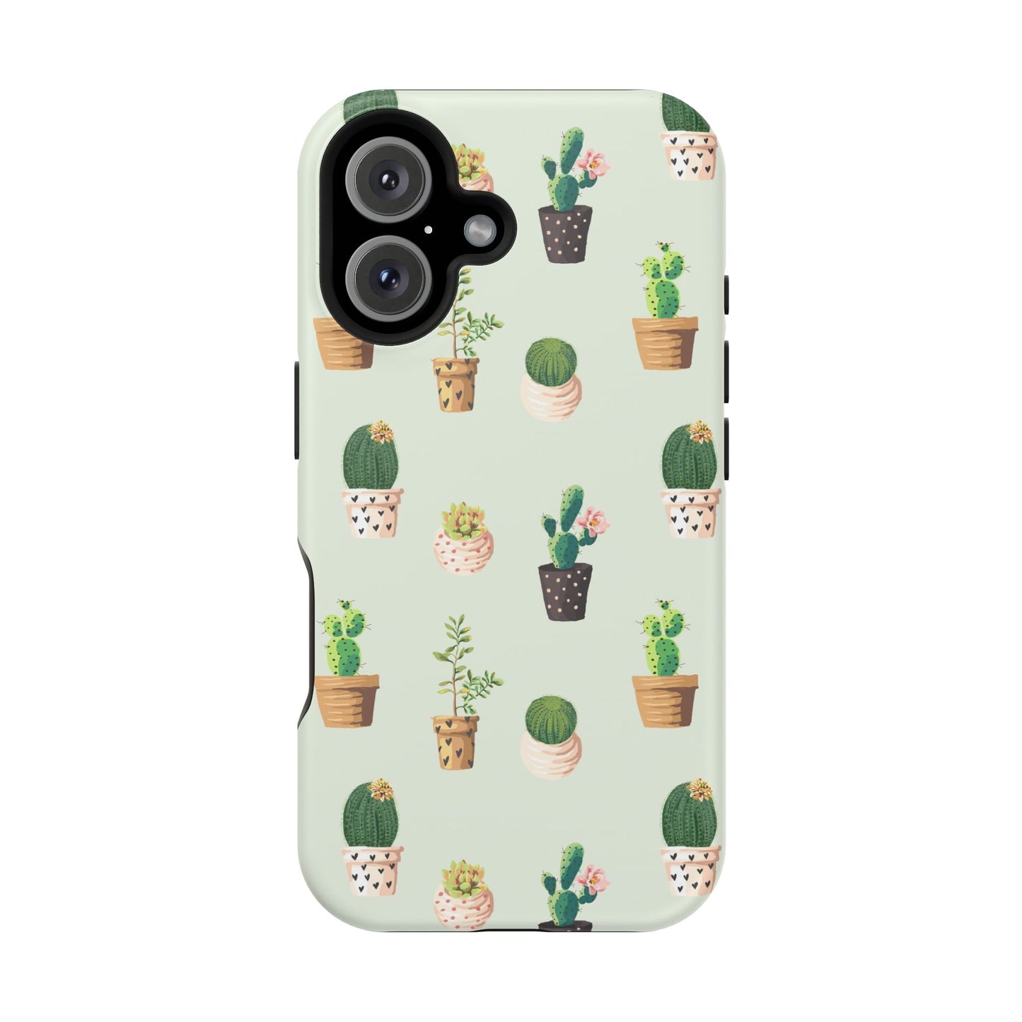 Desert Bloom Cactus Phone Case – Cute Succulent Print, MagSafe Compatible for iPhone & Samsung Galaxy