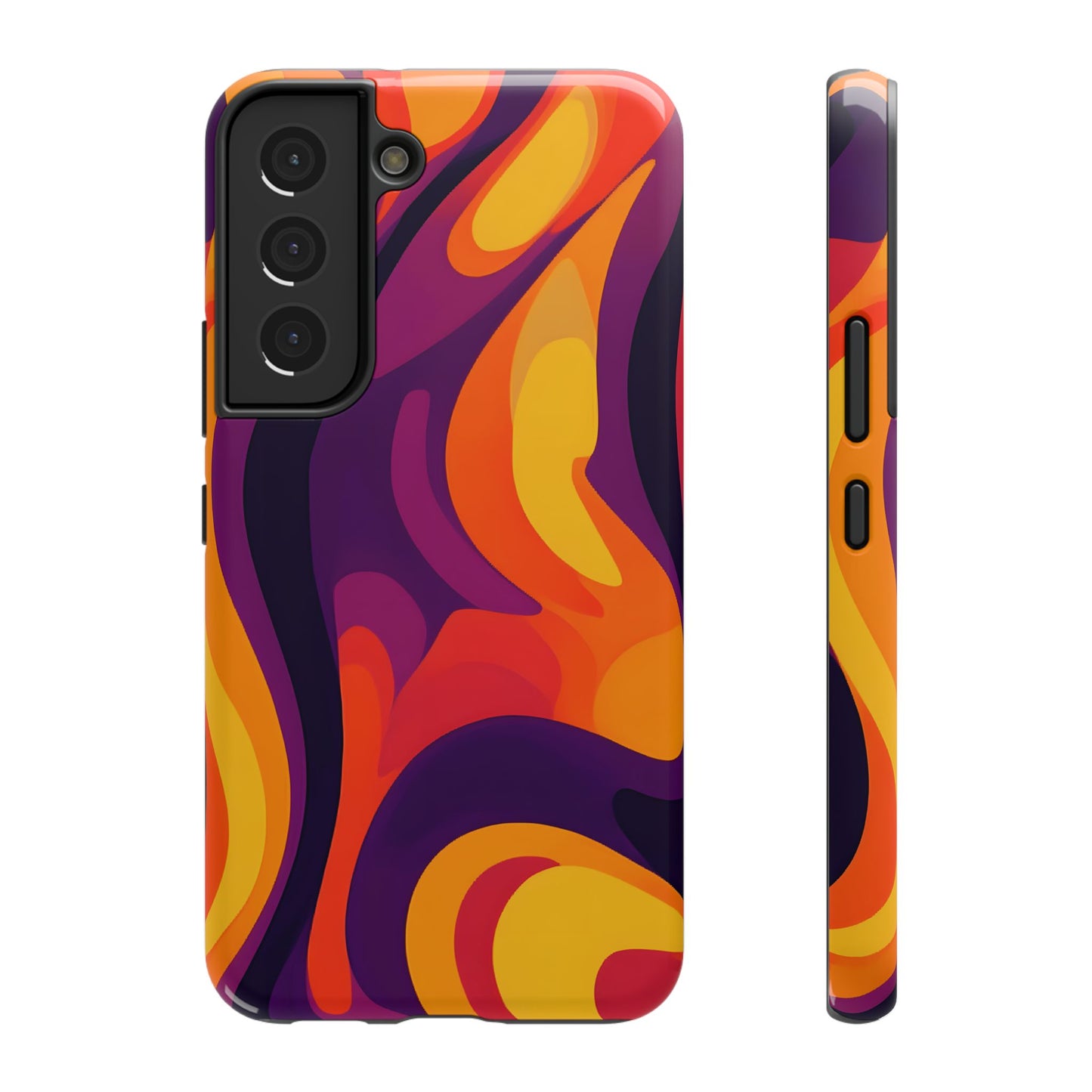 Fiery Abstract Swirls Phone Case – MagSafe Compatible for iPhone & Samsung Galaxy