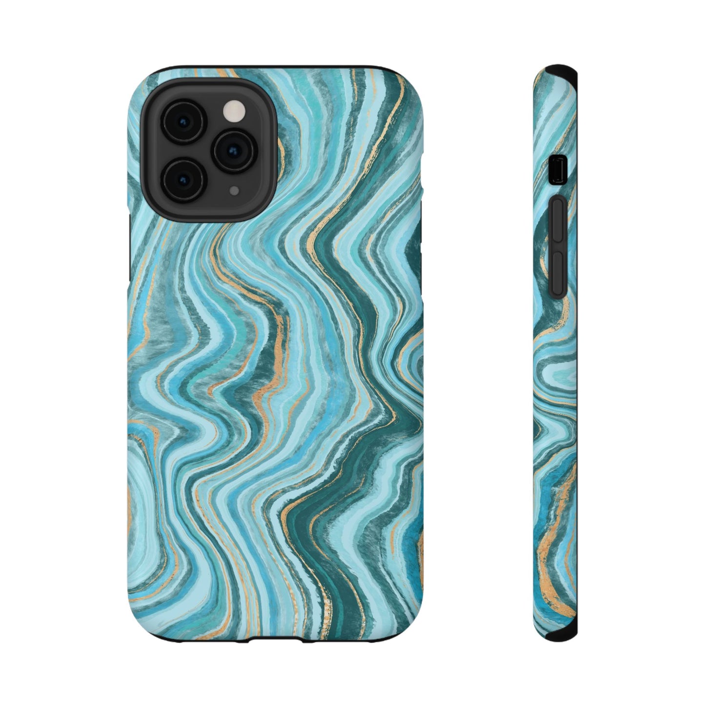 Ocean Agate Swirl Phone Case – MagSafe Compatible for iPhone & Samsung Galaxy