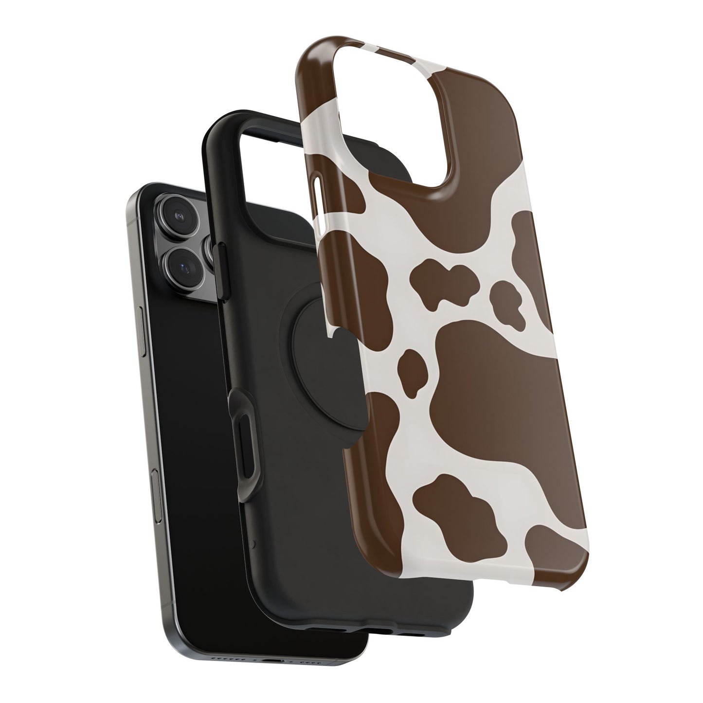 Brown Cow Print Phone Case – MagSafe Compatible for iPhone & Samsung Galaxy