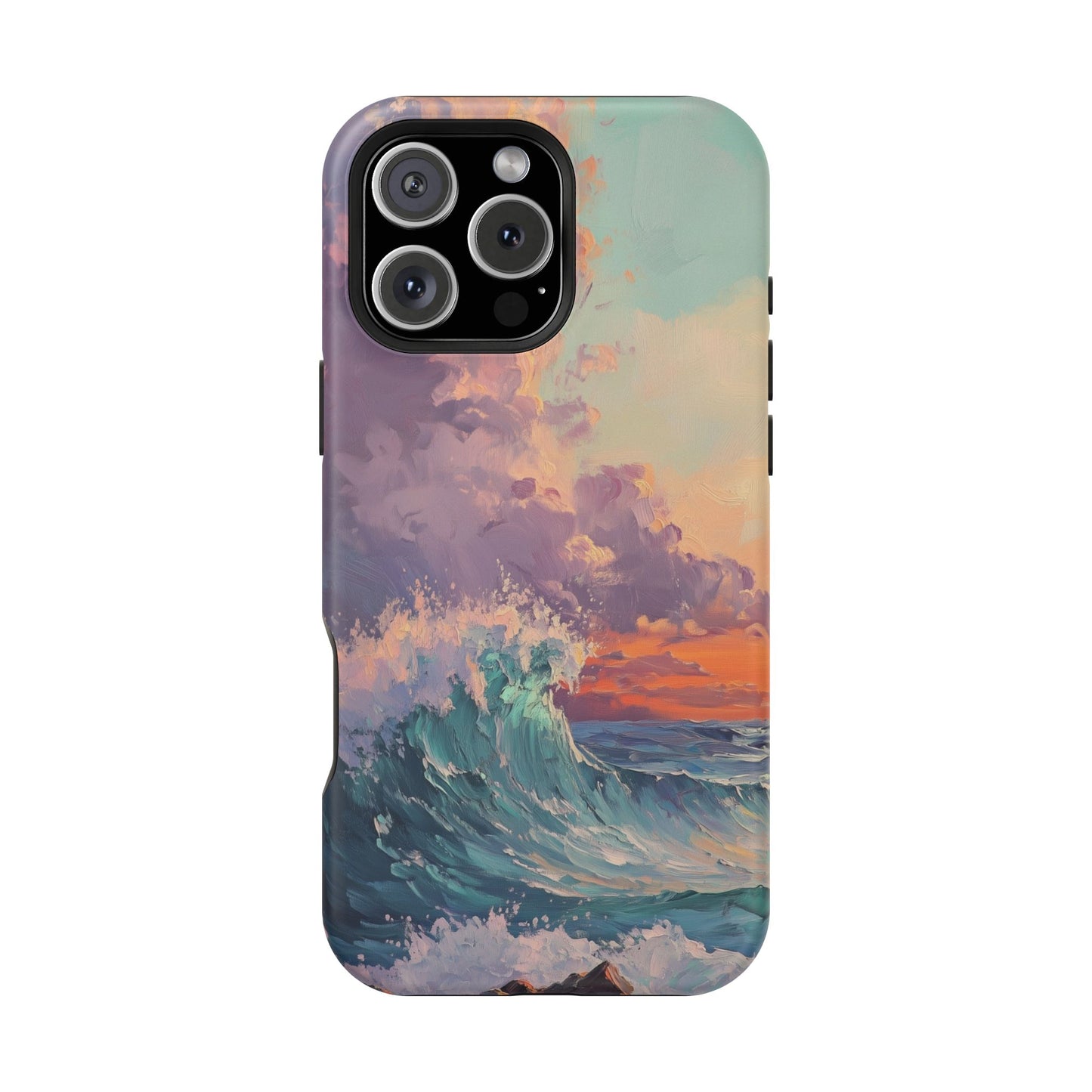 Ocean Sunset Waves Phone Case – MagSafe Compatible for iPhone & Samsung Galaxy
