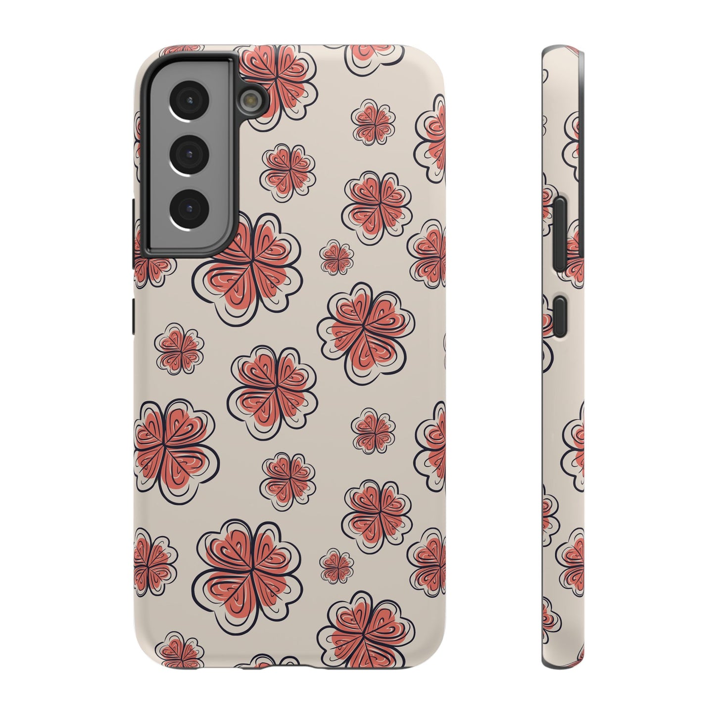 Whimsical Clover Bloom Phone Case – MagSafe Compatible for iPhone & Samsung Galaxy