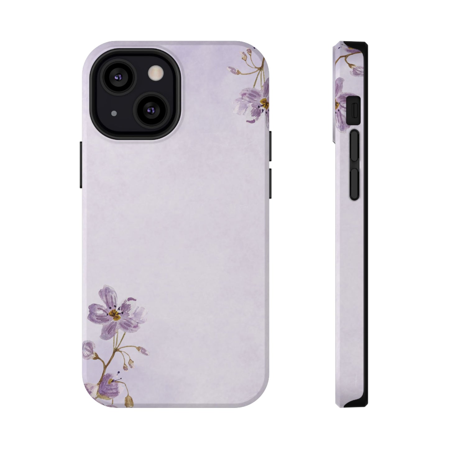 Lavender Blossom Minimal Floral Phone Case – MagSafe Compatible for iPhone & Samsung Galaxy