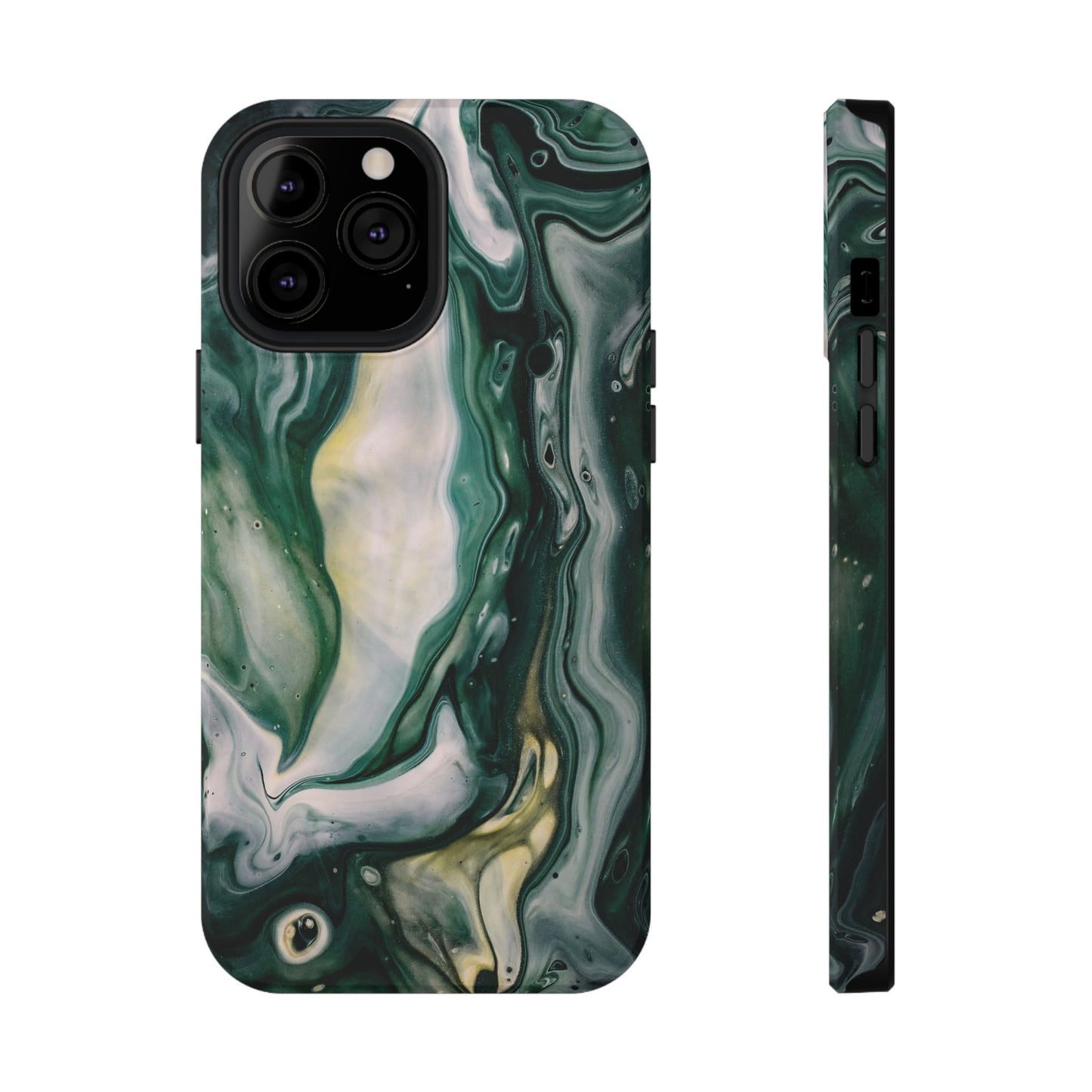 Mystic Forest Marble Swirl Phone Case – MagSafe Compatible for iPhone & Samsung Galaxy