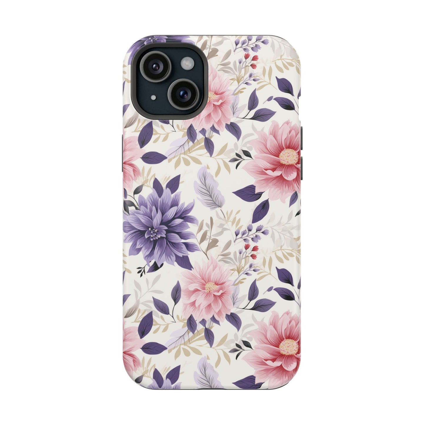 Elegant Vintage Floral Phone Case – MagSafe Compatible for iPhone & Samsung Galaxy