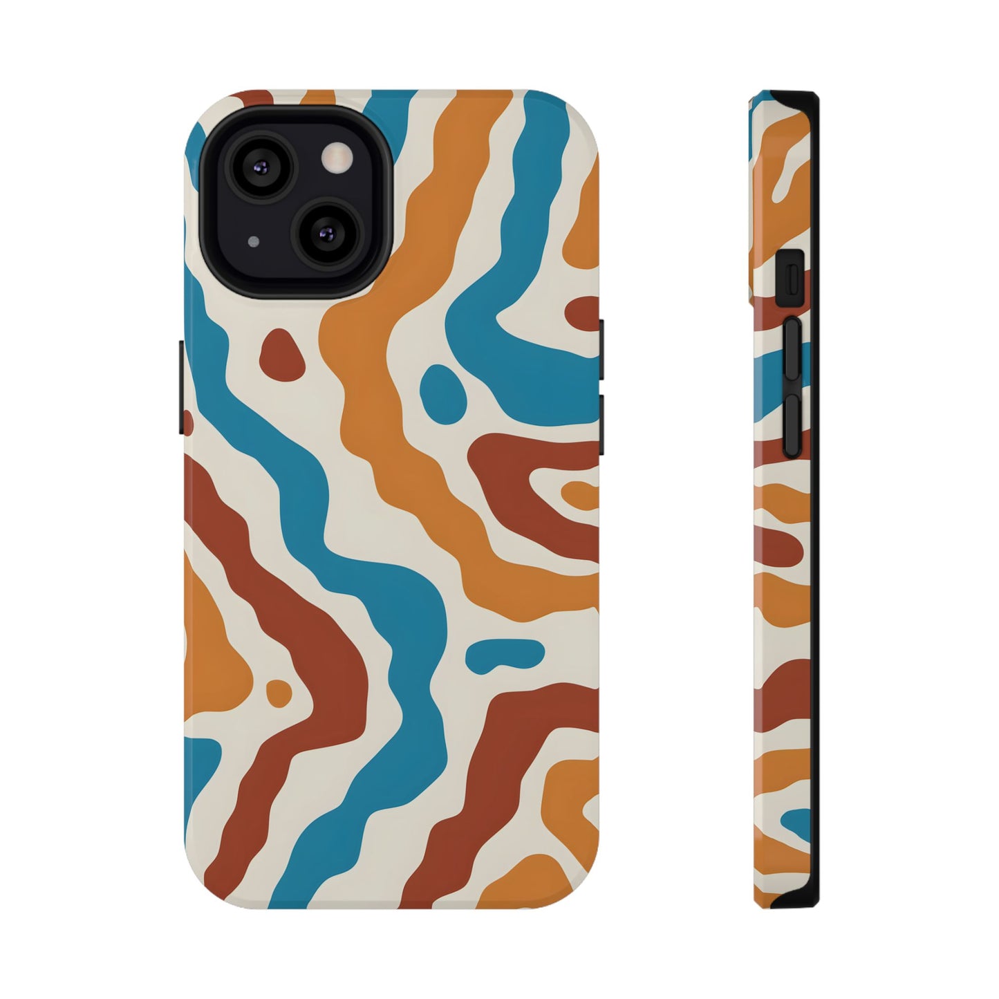 Abstract Retro Wave Phone Case – MagSafe Compatible for iPhone & Samsung Galaxy