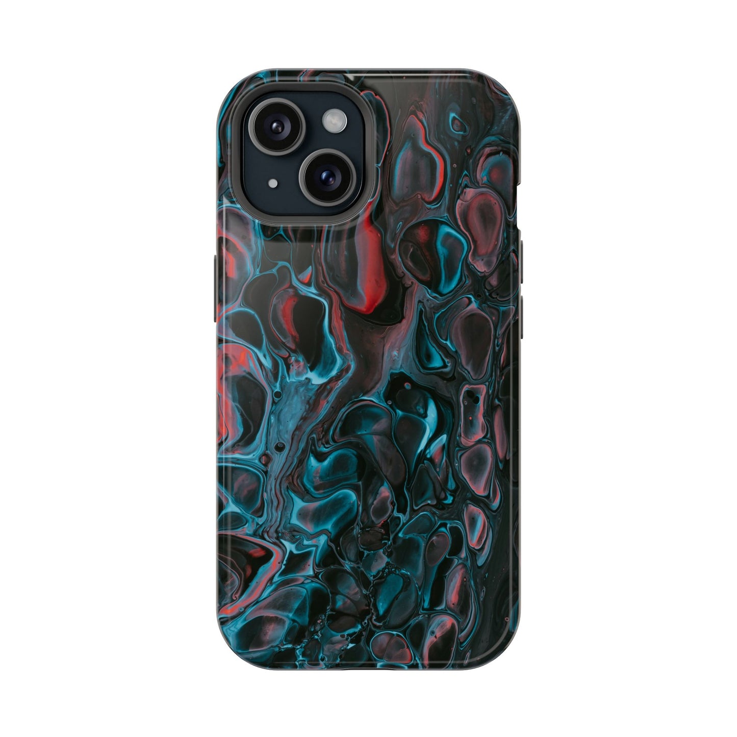 Dark Abyss Iridescent Texture Phone Case – MagSafe Compatible for iPhone & Samsung Galaxy
