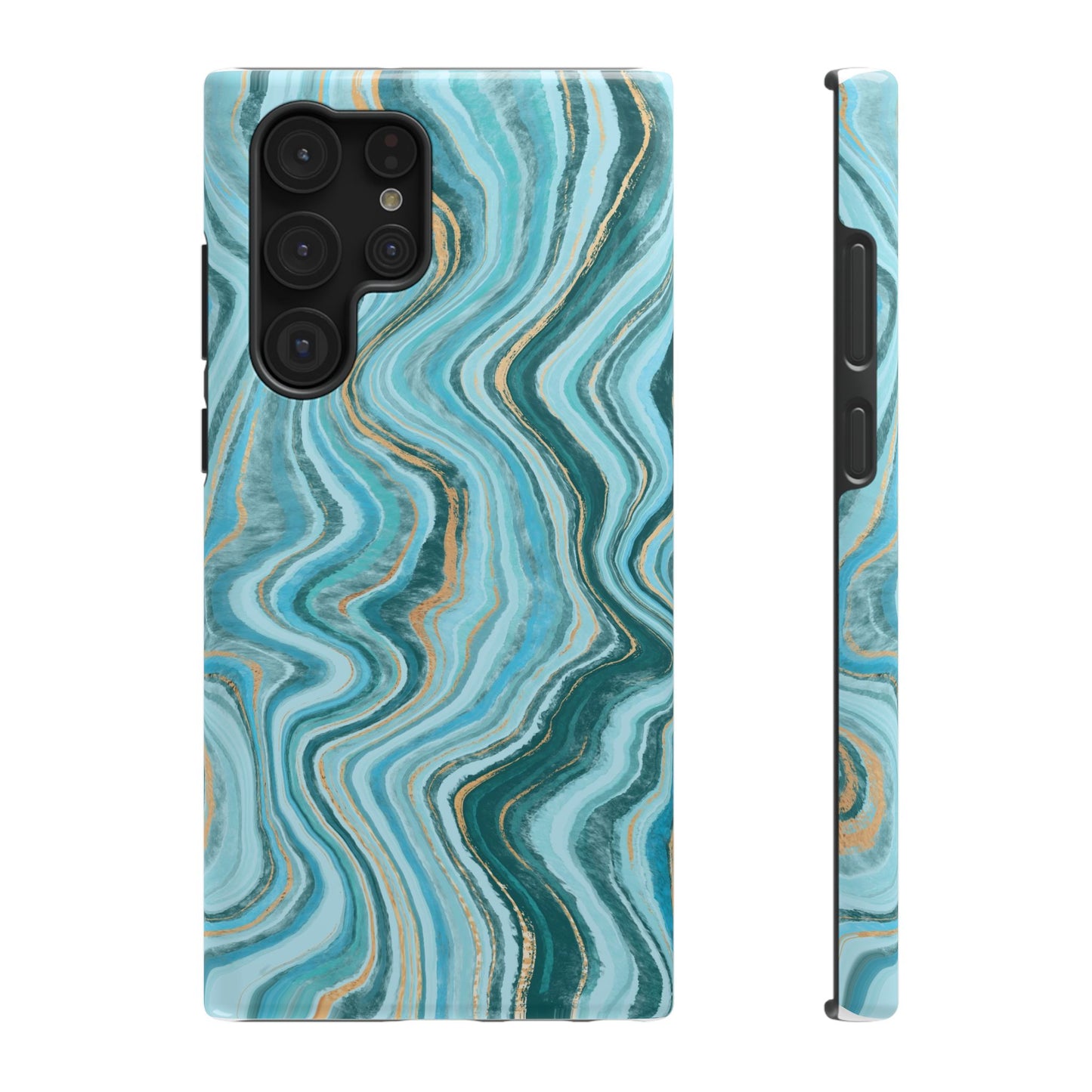 Ocean Agate Swirl Phone Case – MagSafe Compatible for iPhone & Samsung Galaxy