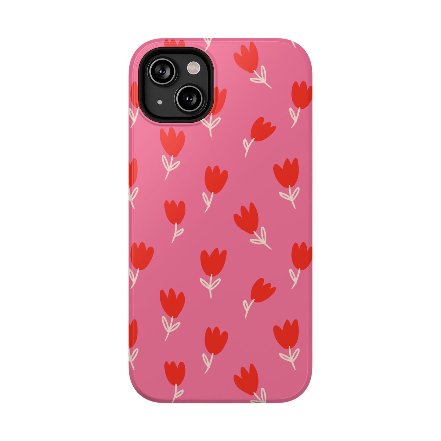 Red Tulip Bloom Phone Case – MagSafe Compatible for iPhone & Samsung Galaxy