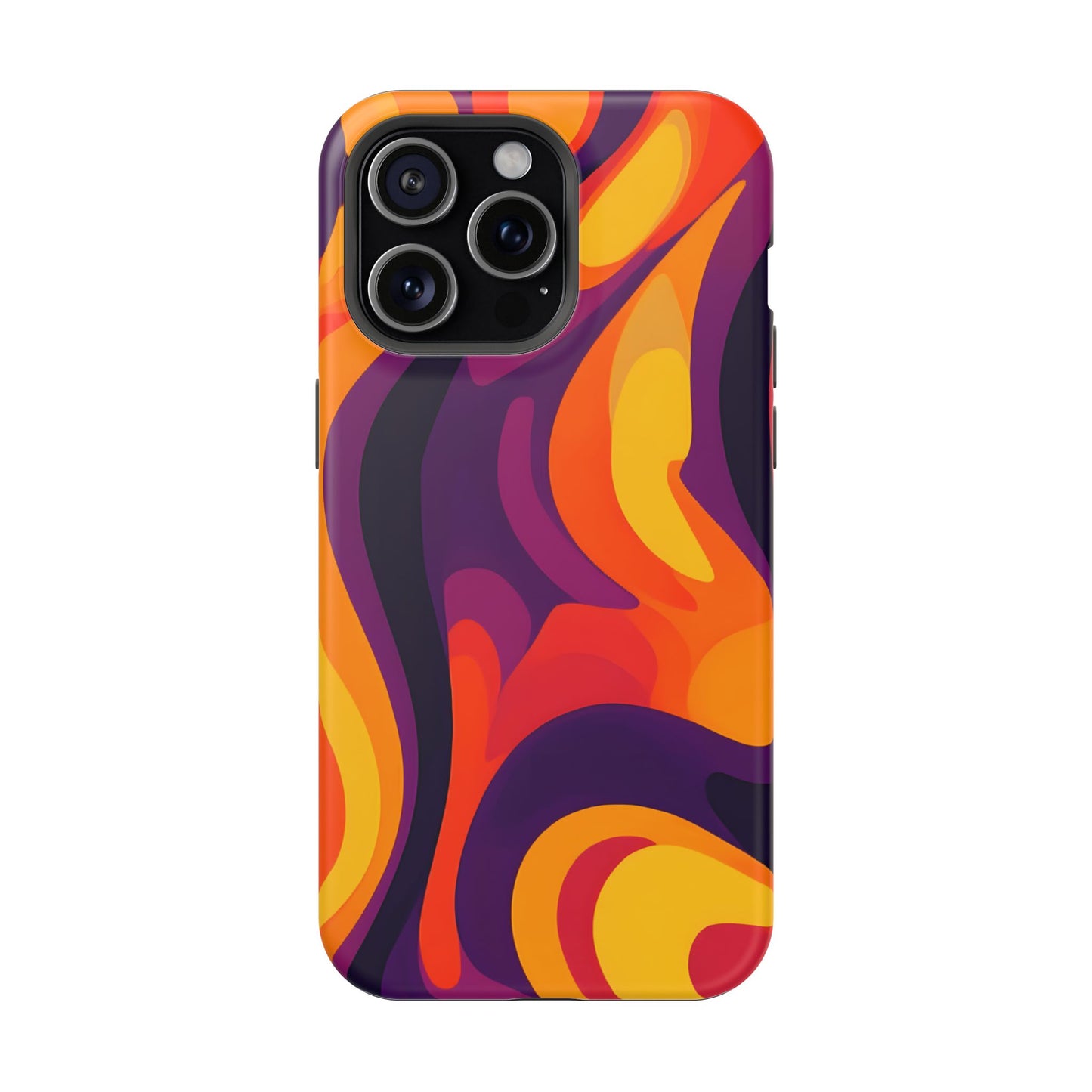Fiery Abstract Swirls Phone Case – MagSafe Compatible for iPhone & Samsung Galaxy