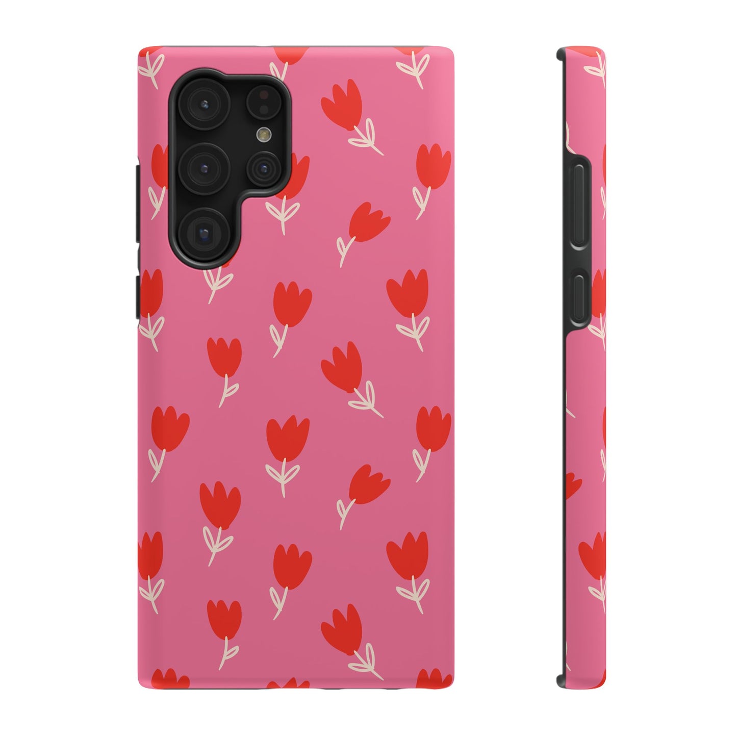 Red Tulip Bloom Phone Case – MagSafe Compatible for iPhone & Samsung Galaxy