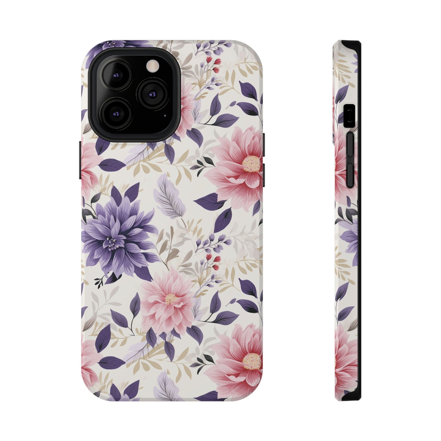 Elegant Vintage Floral Phone Case – MagSafe Compatible for iPhone & Samsung Galaxy